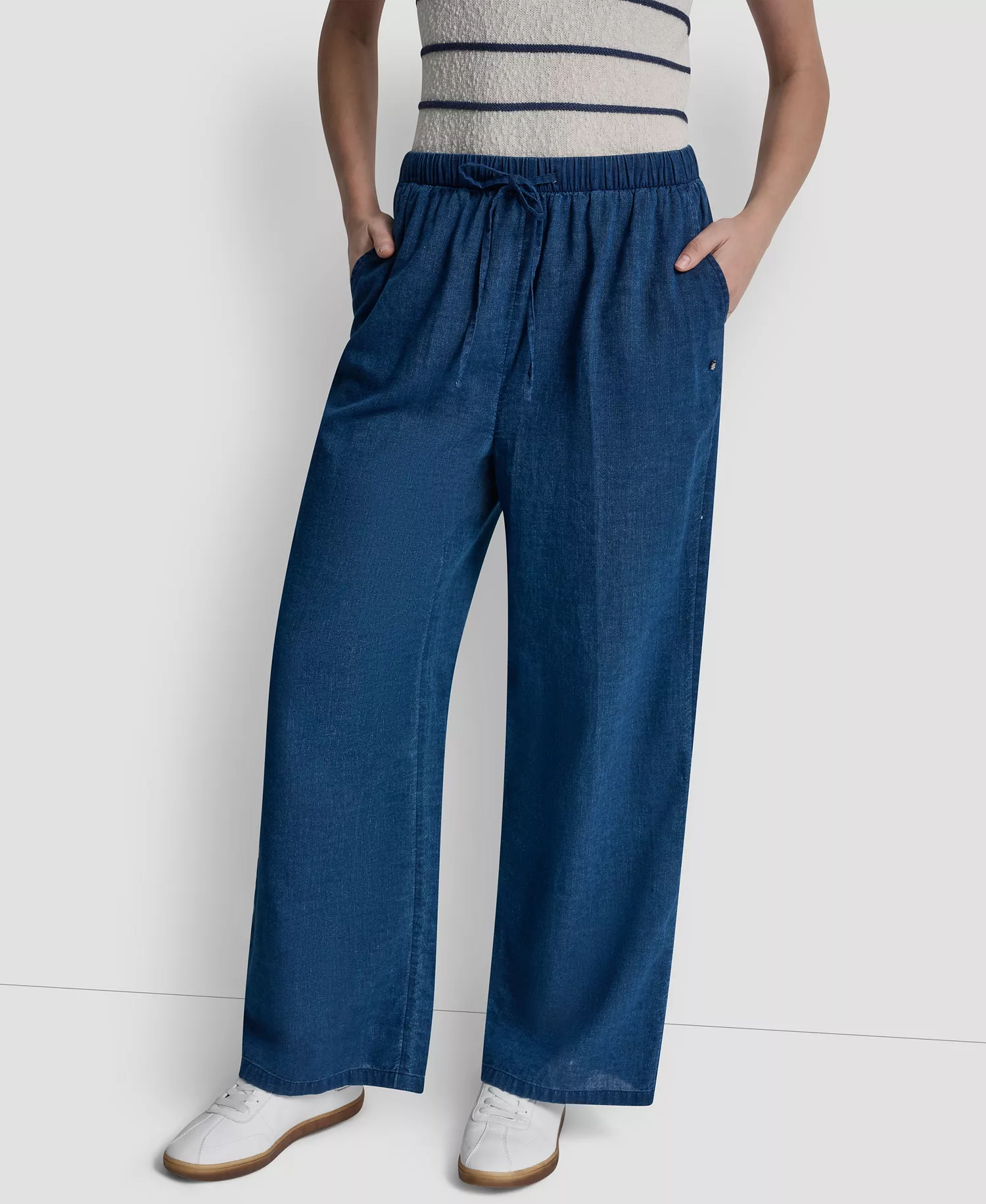 Petite Pull-On Relaxed Fit Pants - Indigo - PL