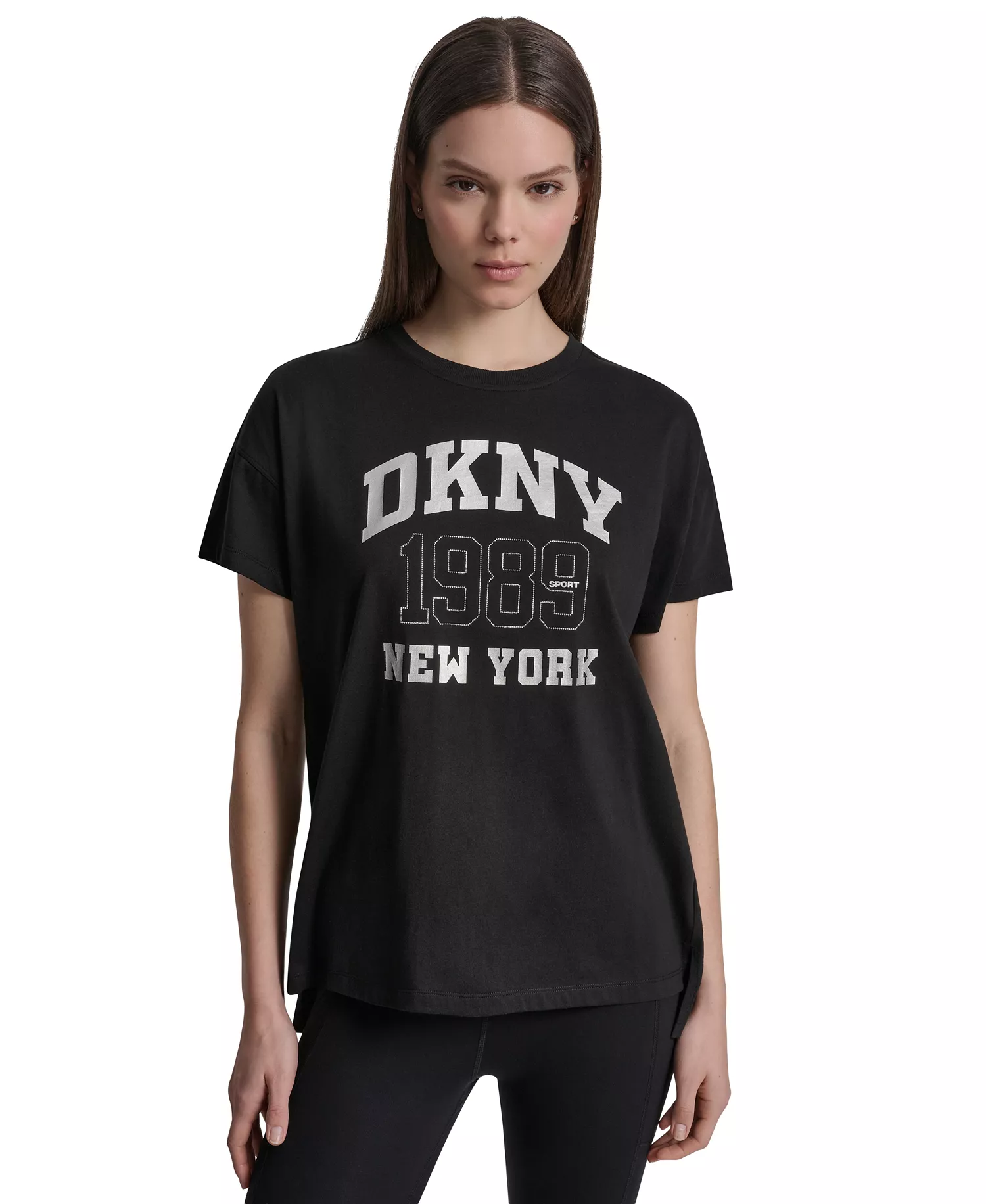 Short-Sleeve DKNY New York 1989 Logo T-Shirt - Black - L