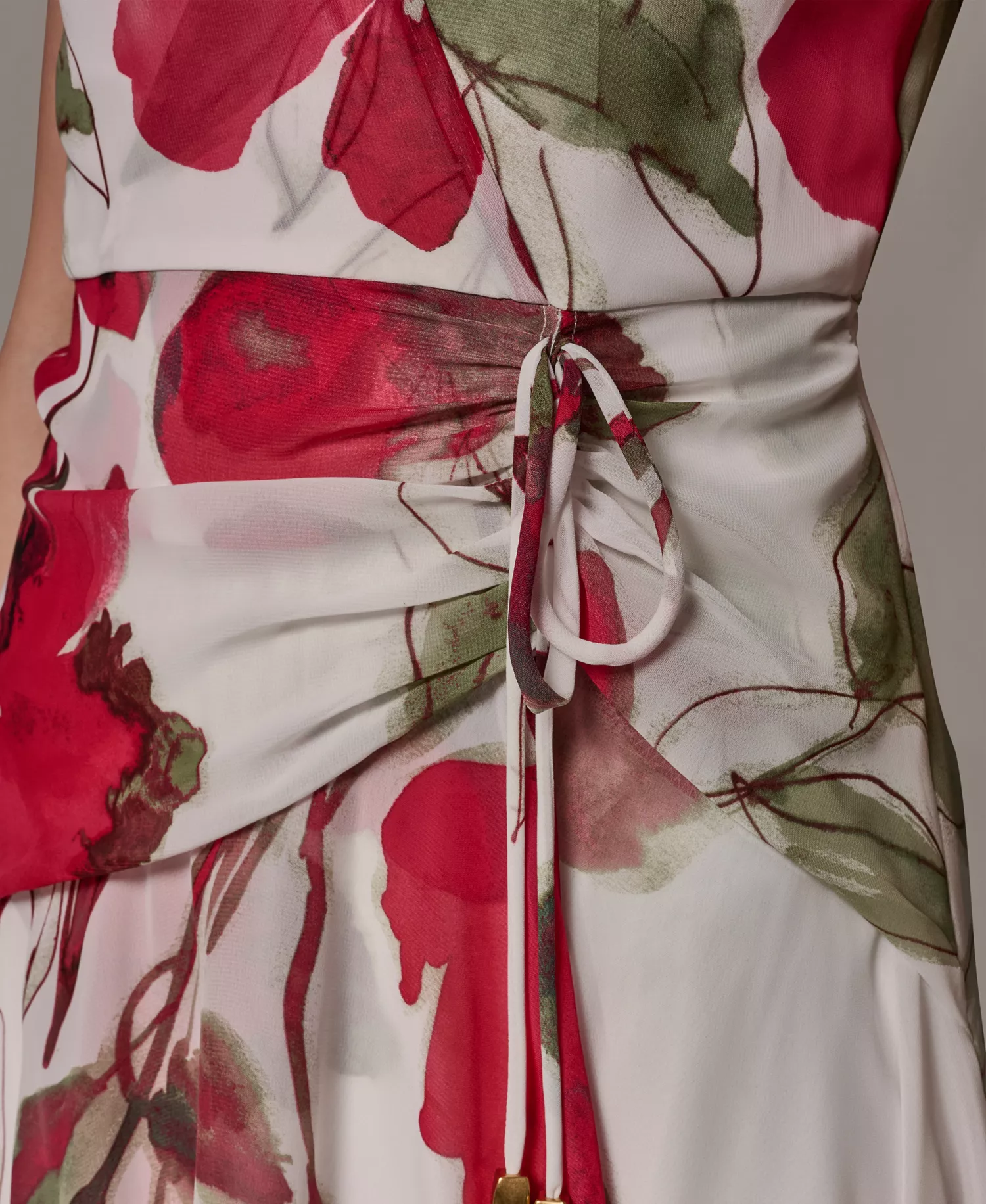 Women's Floral Faux Wrap Midi Dress - Azalea Multi - 10