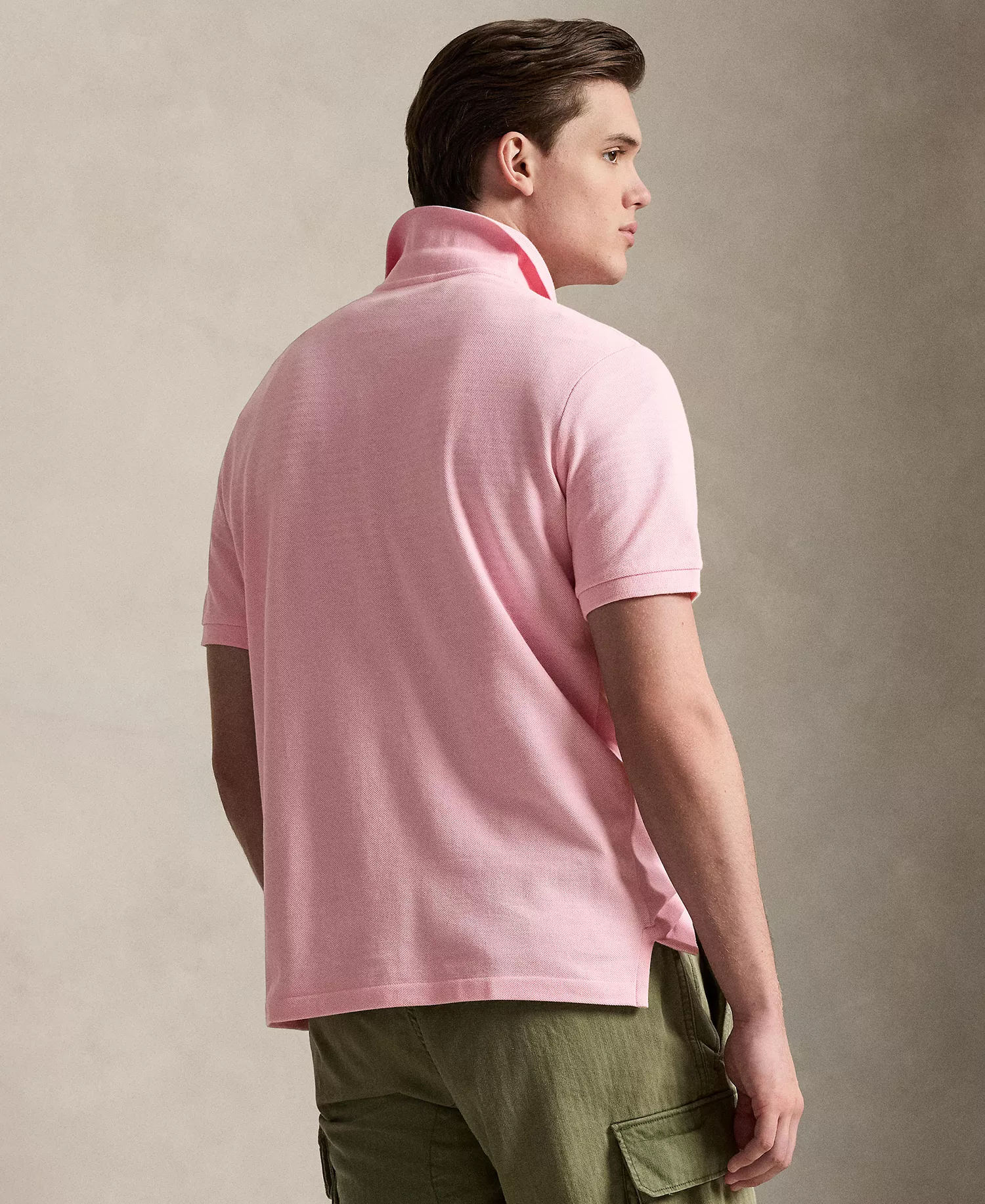 Men's Bear Mesh Polo Shirt - Garden Pink Summer Bear - 2XL