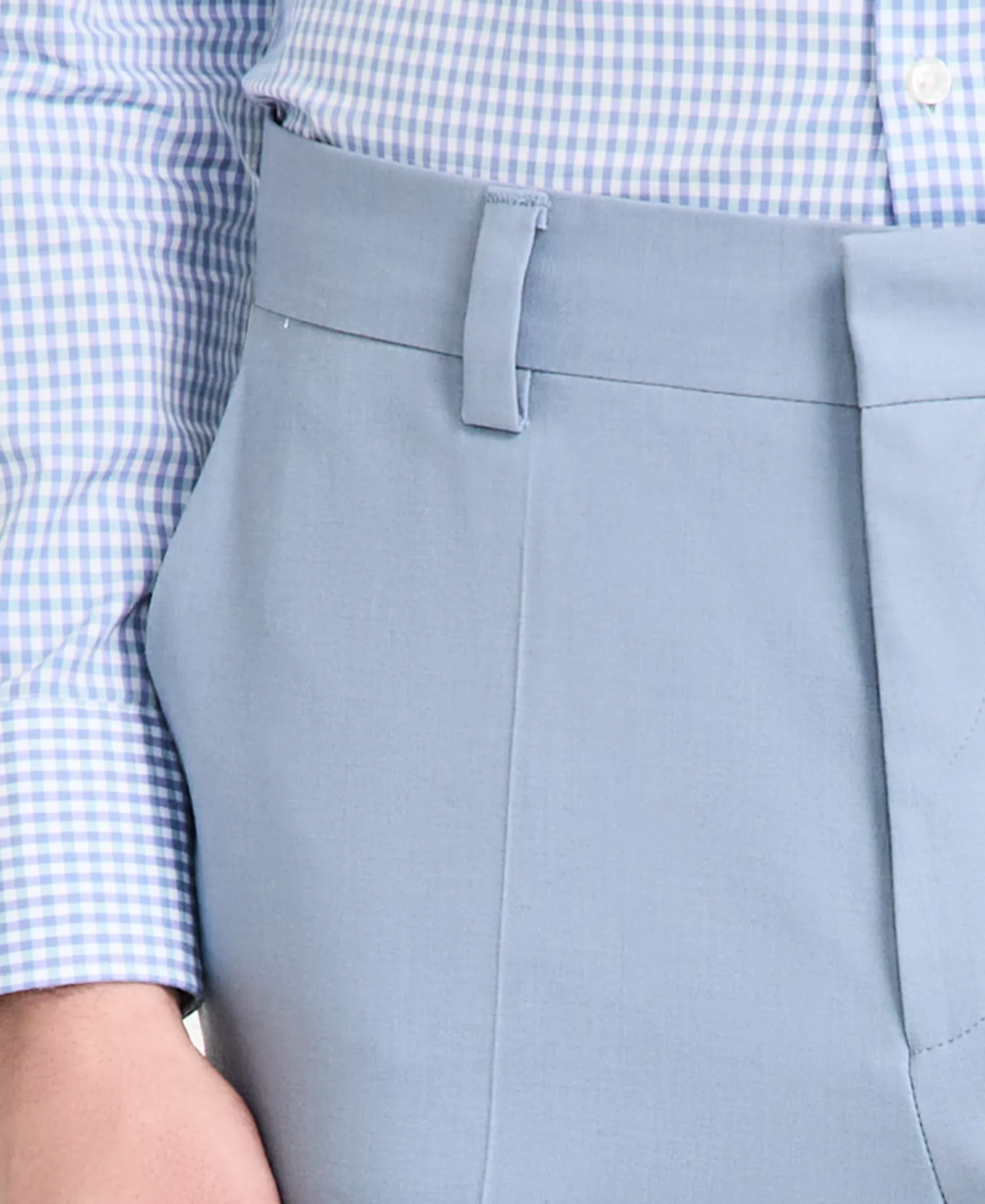 Men's Modern-Fit Wool Blend Suit Pants - Blue - 30R