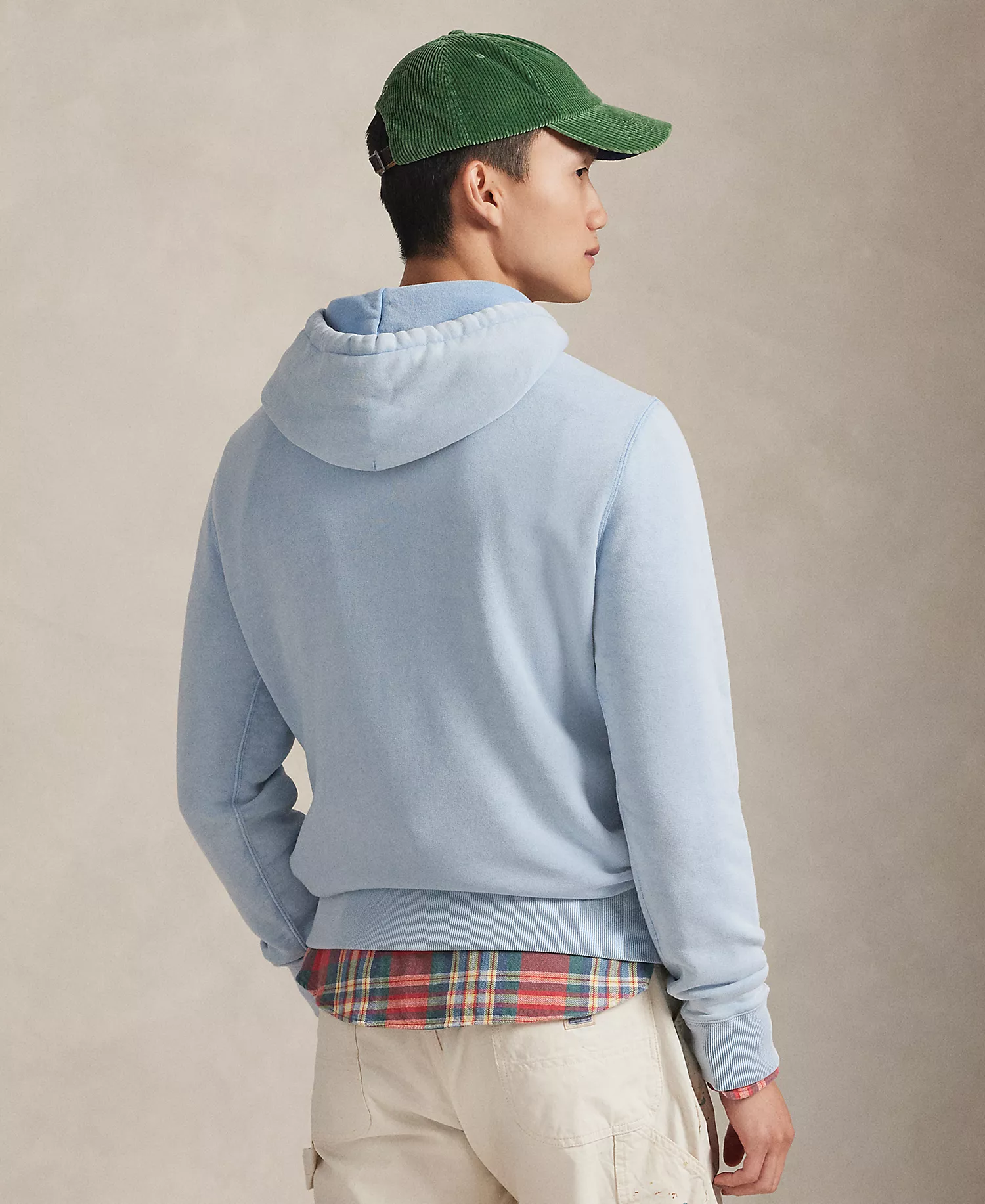 Men's Polo Bear Garment-Dyed Fleece Hoodie Sweatshirt - Southport Blue - 2XL