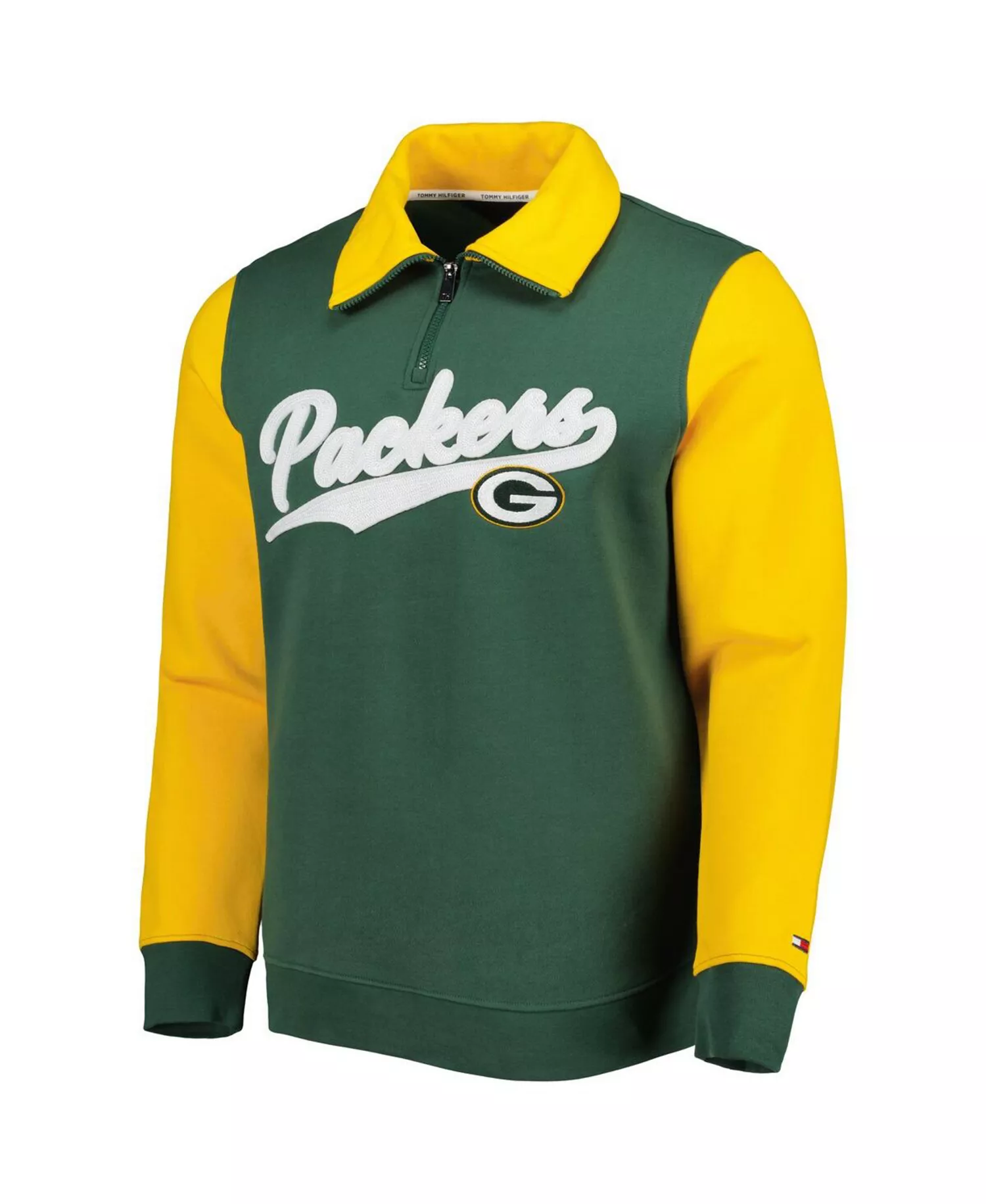 Men's Green, Gold Green Bay Packers Aiden Quarter-Zip Top - Green, Gold - 2XL