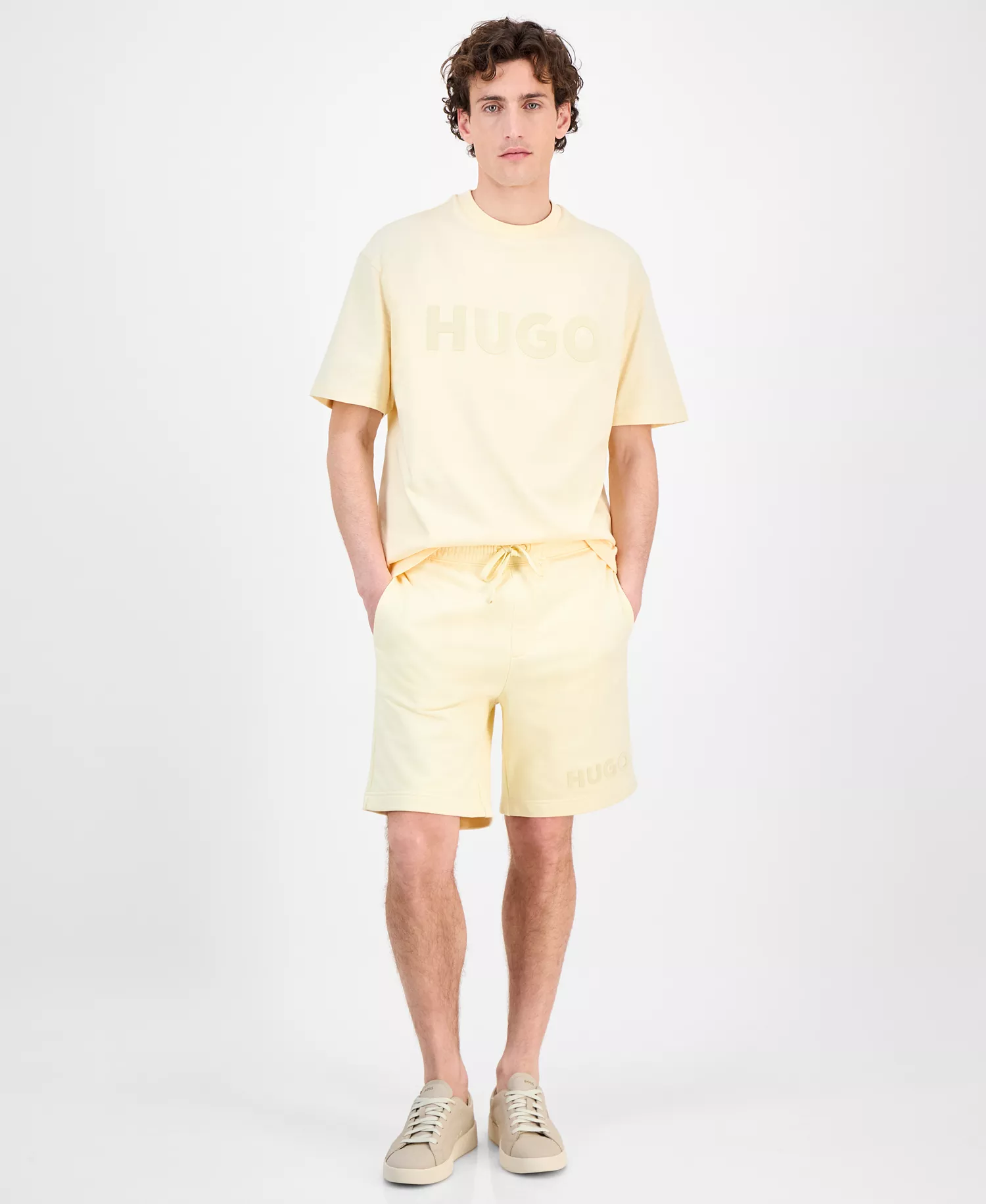 Men's Dinkoe Cotton Shorts - Yellow - 2XL