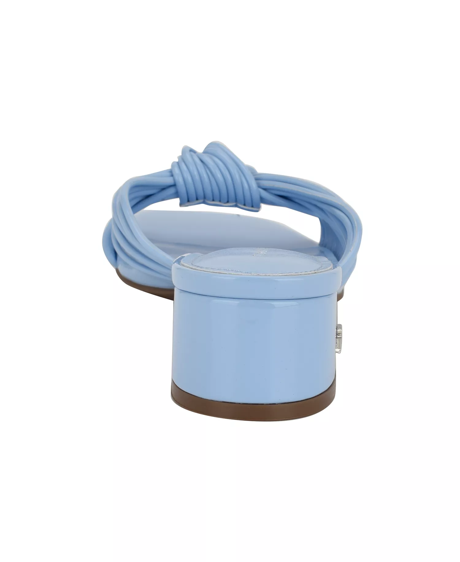 Women's Philie Knotted Crisscross Block Heel Sandals - Blue Patent - 10M