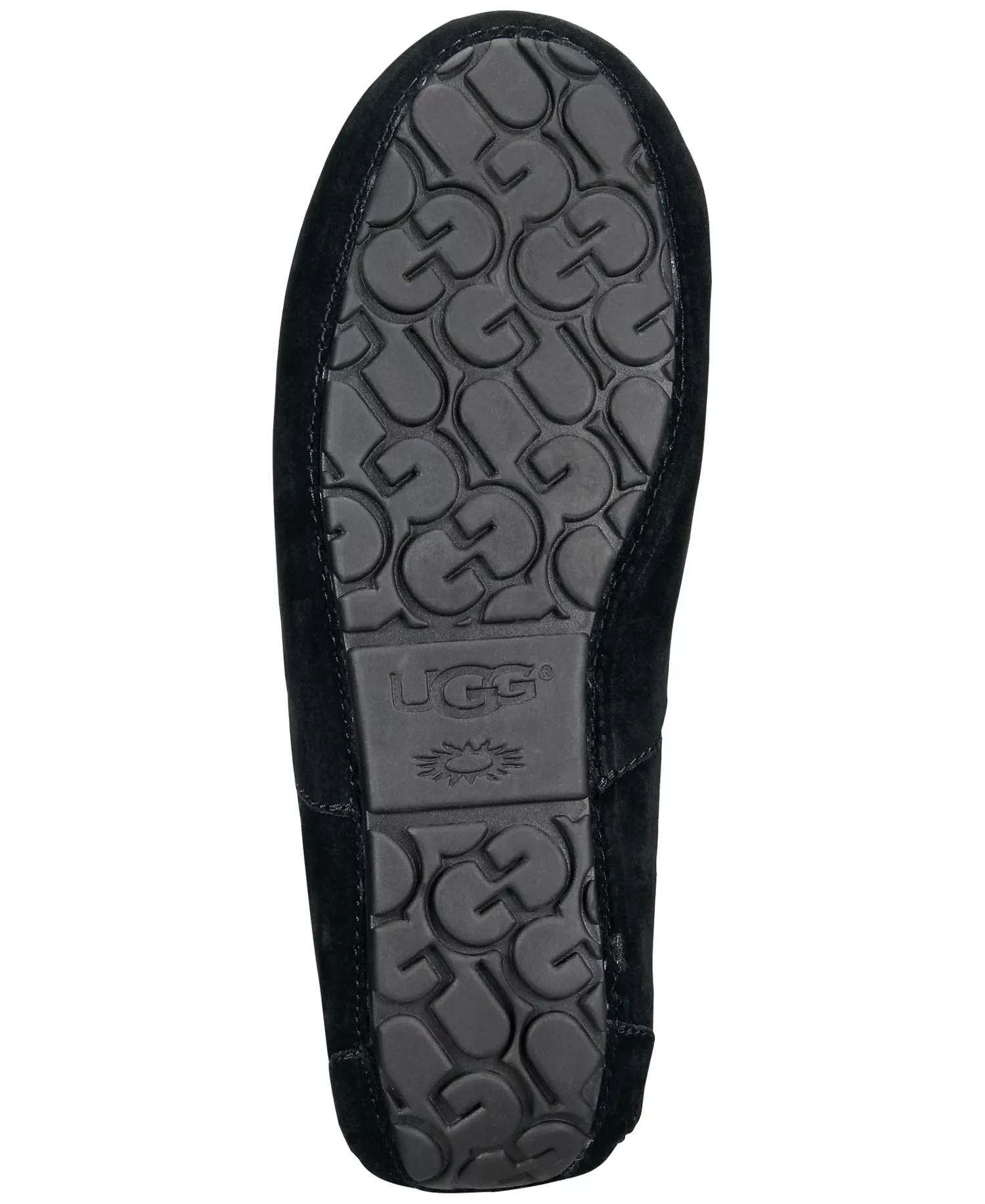 Men's Ascot Moccasin Slippers - Black - 10