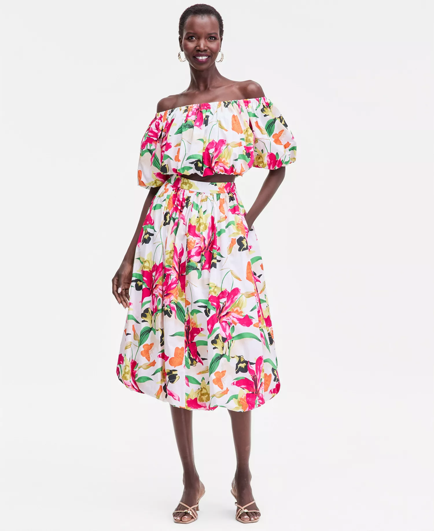 Women's Off-The-Shoulder Bubble-Hem Top, Macy's Exclusive  - Tiana Bouq - L