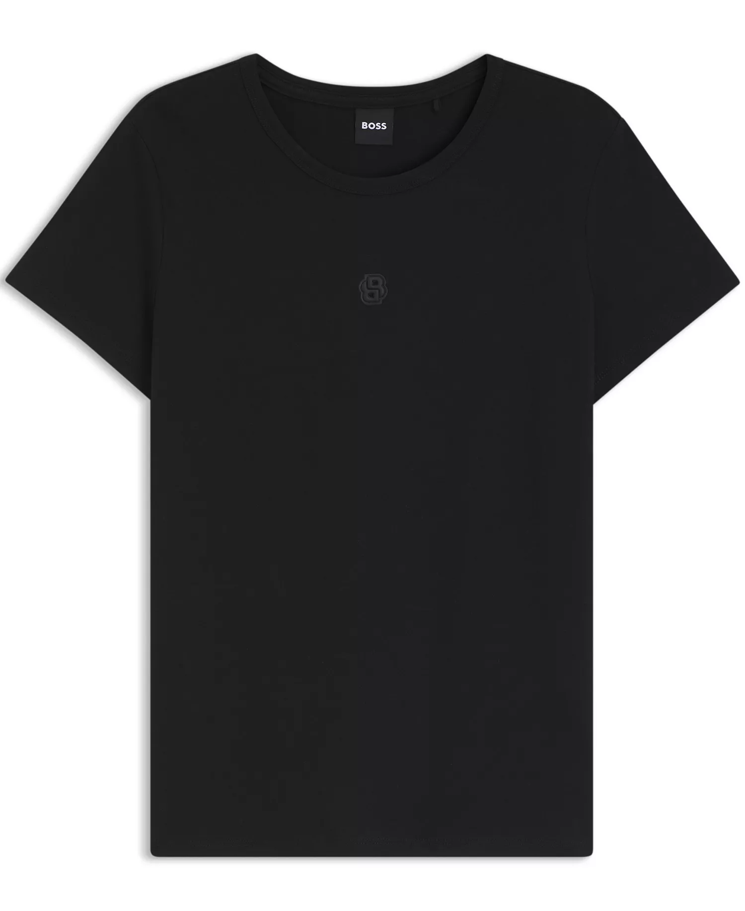 BOSS by Women's Mercerized Cotton Regular-Fit T-Shirt - Black - L
