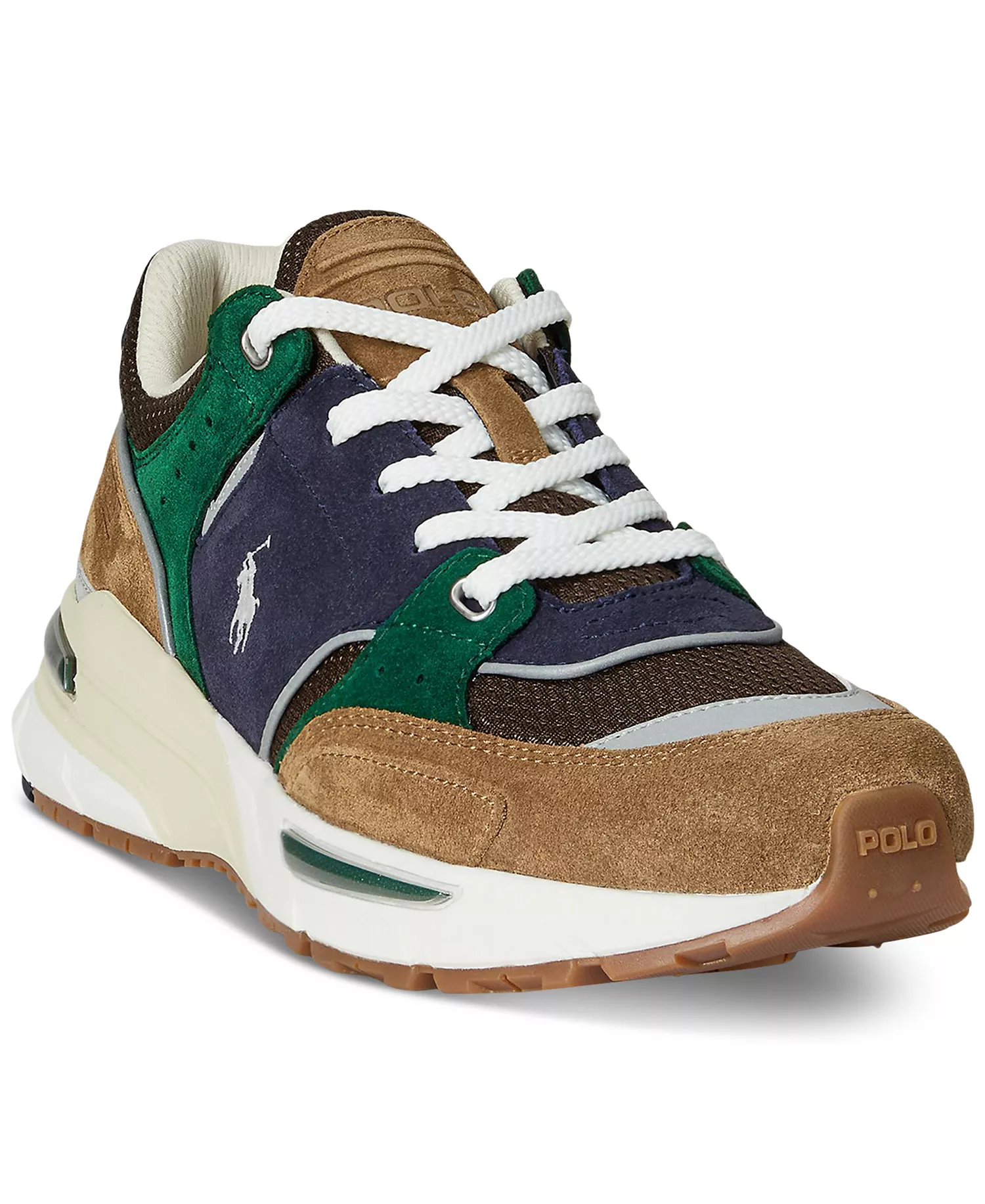 Men's Trackster 250 Suede & Mesh Sneakers - Desert Tan/navy/multi - 10