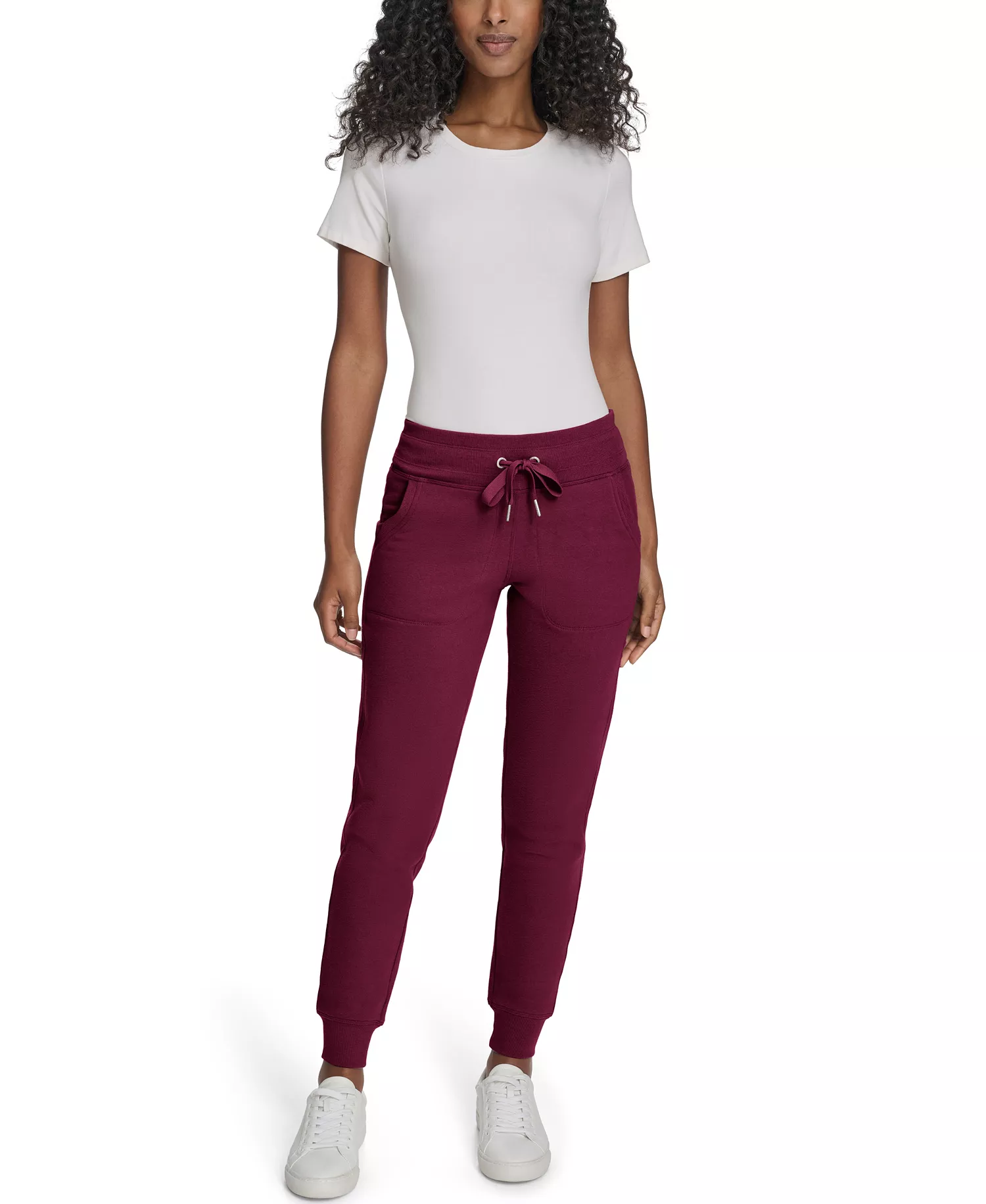 Women's Relaxed Fit Jogger Sweatpants - Berry Glaze - L
