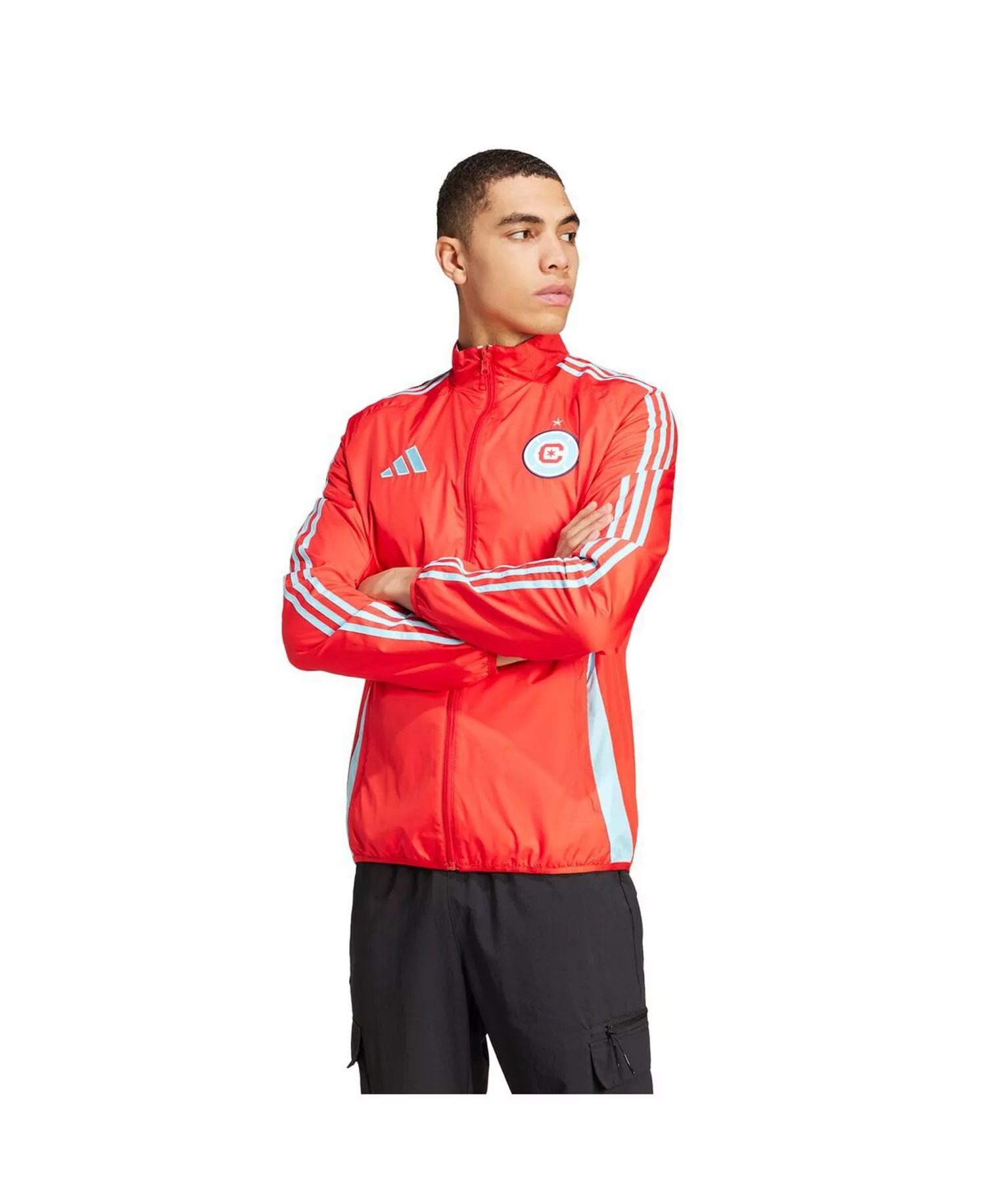 Men's Red/Light Blue Chicago Fire 2025 Anthem Reversible Full-Zip Jacket - Red, Light Blue - L