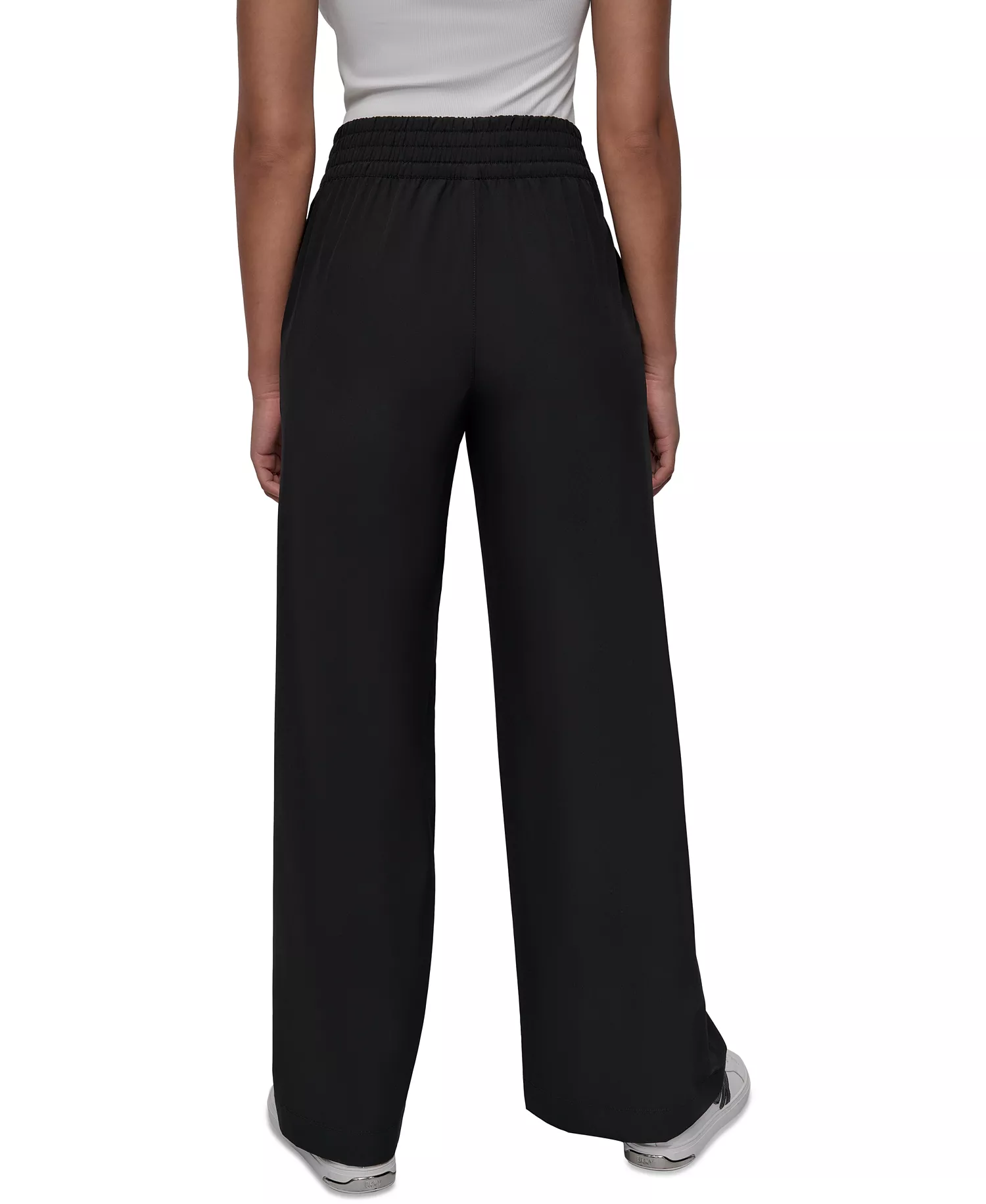 Women's Hudson Stretch Wide-Leg Pull-On Pants - Black - L