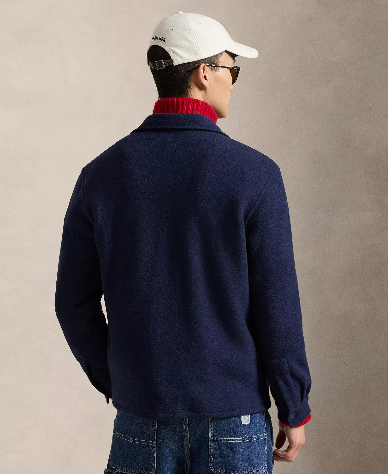 Men's Team USA Wool-Blend Shirt Jacket - Refined Navy - L