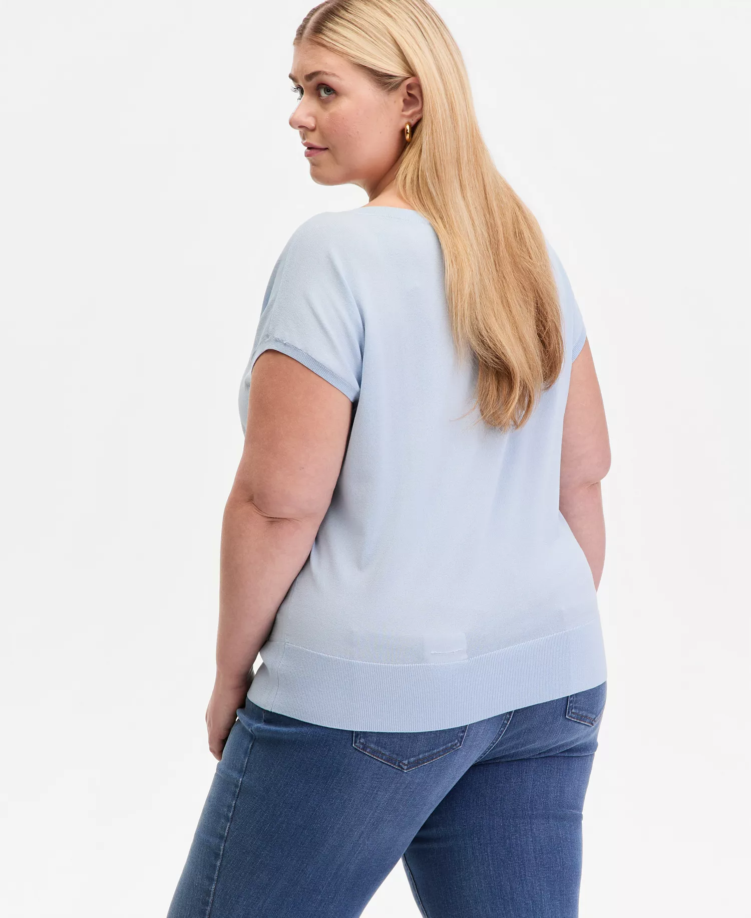 Plus Size Dolman-Sleeve Sweater, Macy's Exclusive - Bliss Blue - 0X