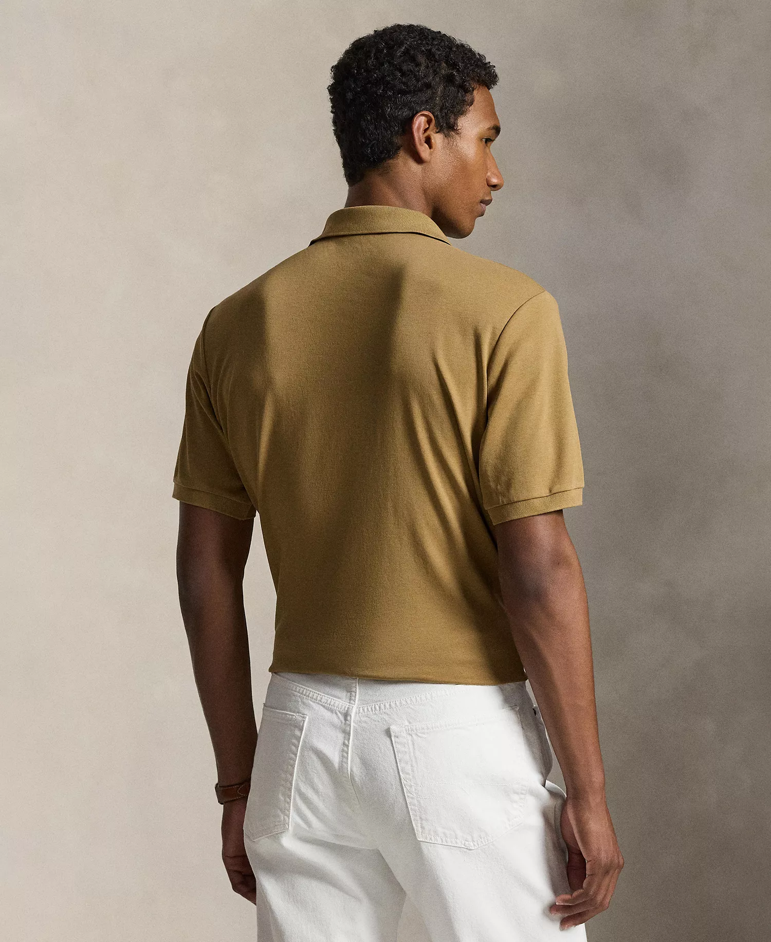 Men's Classic-Fit Soft Cotton Polo Shirt - American Heather Cream - 2XL