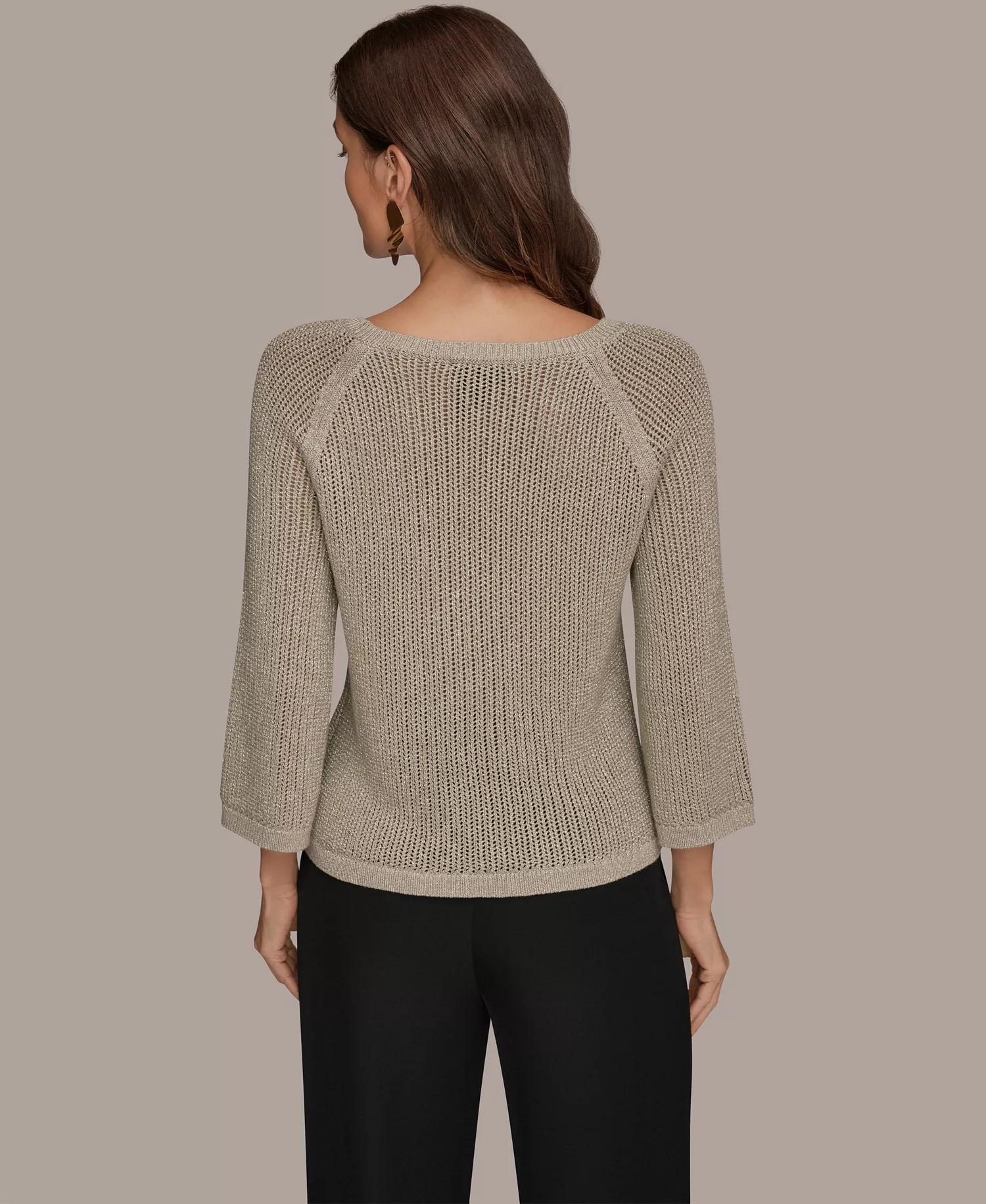 Petite Crew Neck Sweater - Tuscan Gray - P/L