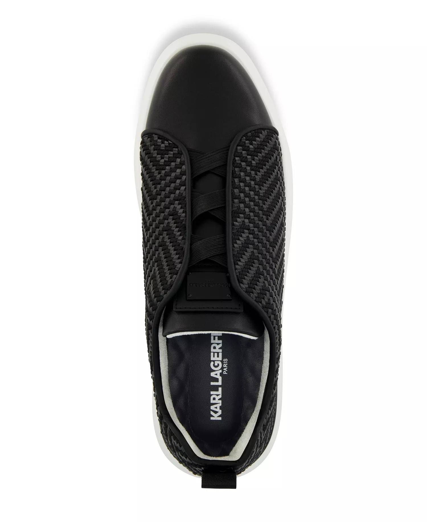 Men's Front Crossed Slip On Sneakers - Black - 7.5