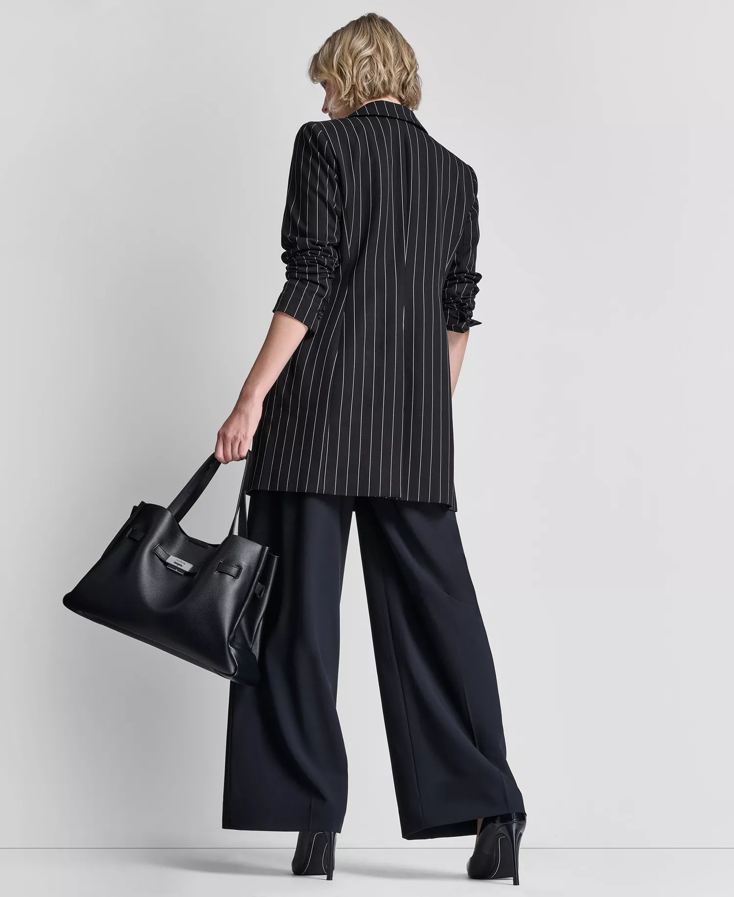 Women's One-Button Notch Collar Blazer - Black - 0