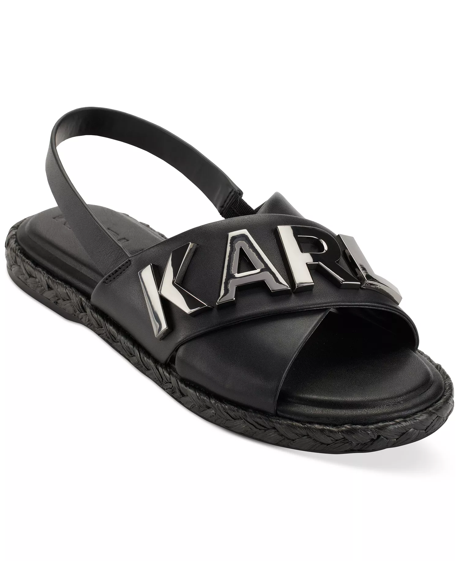 Women's Charla Slingback Espadrille Sandals - Black - 5M