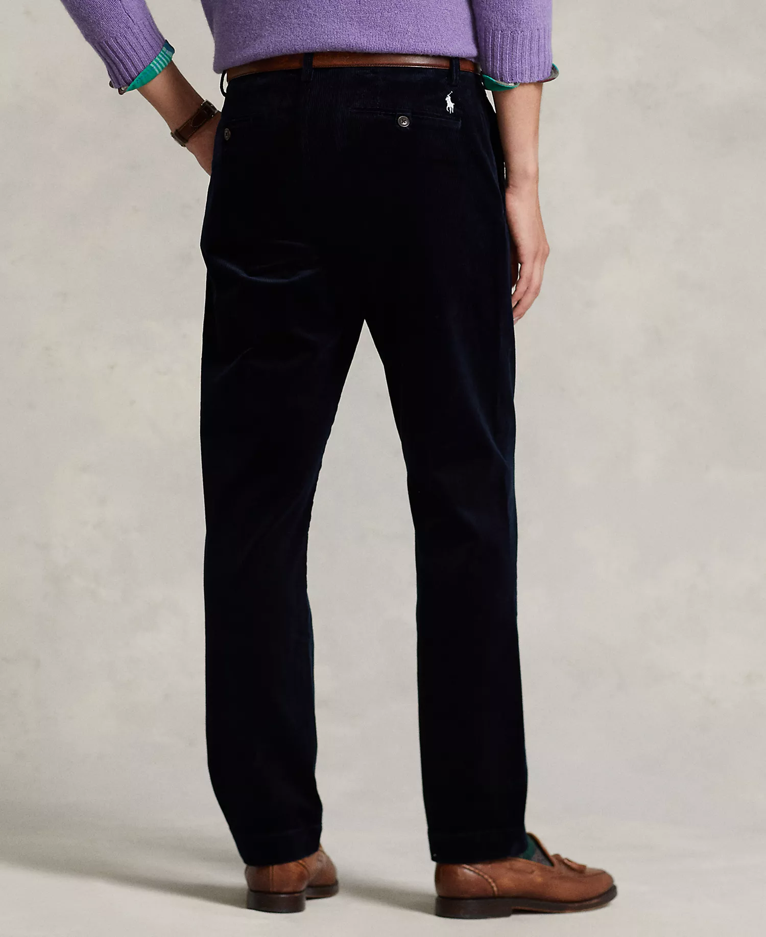 Men's Stretch Straight Fit Corduroy Pants - Aviator Navy - 32x32