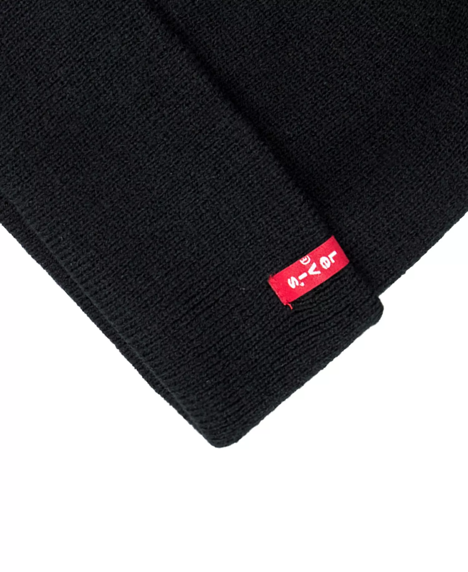 Men's Adjustable Fold Over Cuff Beanie - Black - NO SIZE