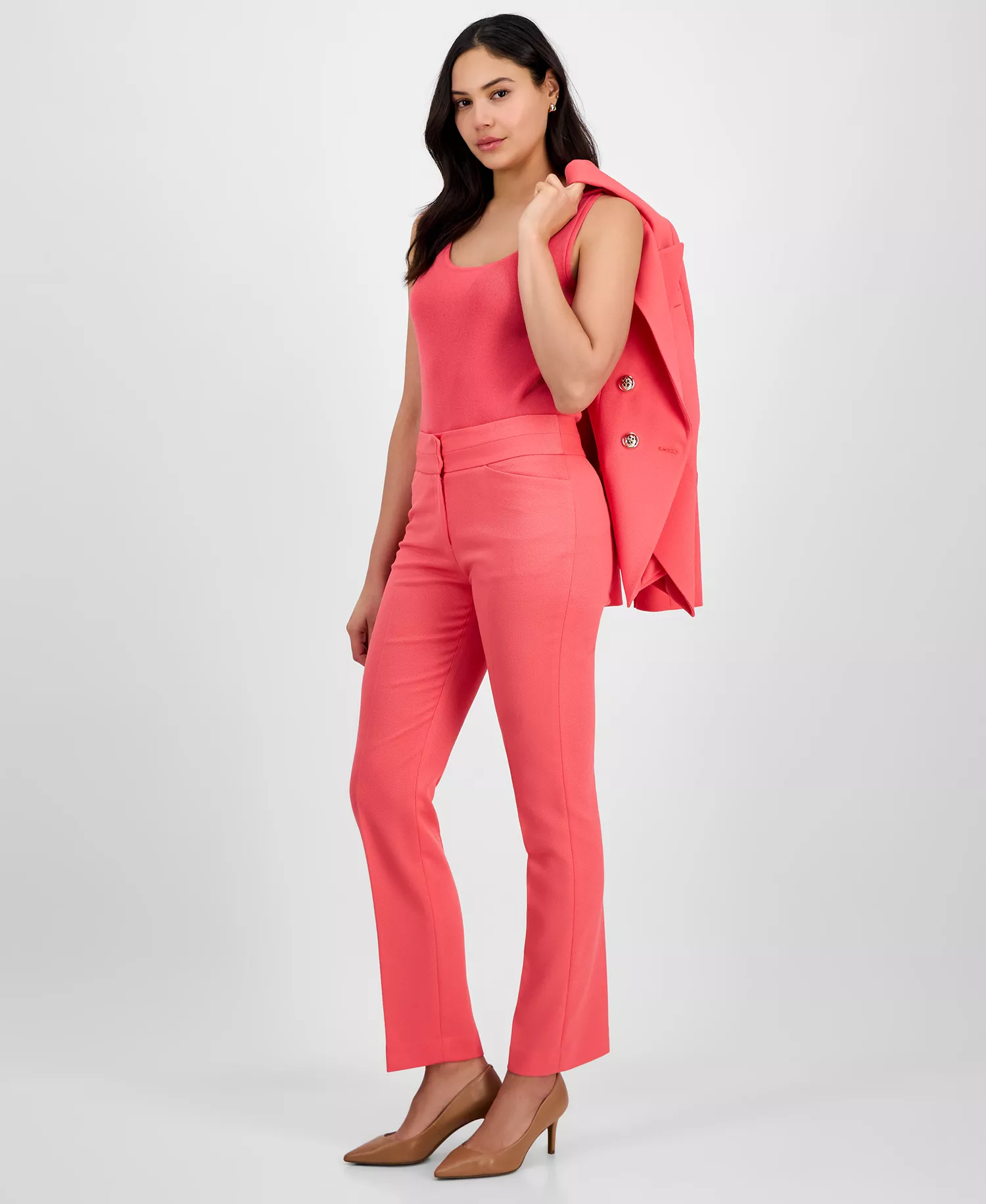 Women's Mid-Rise Flare-Leg Pants, Regular & Petite - Sunset - 2P