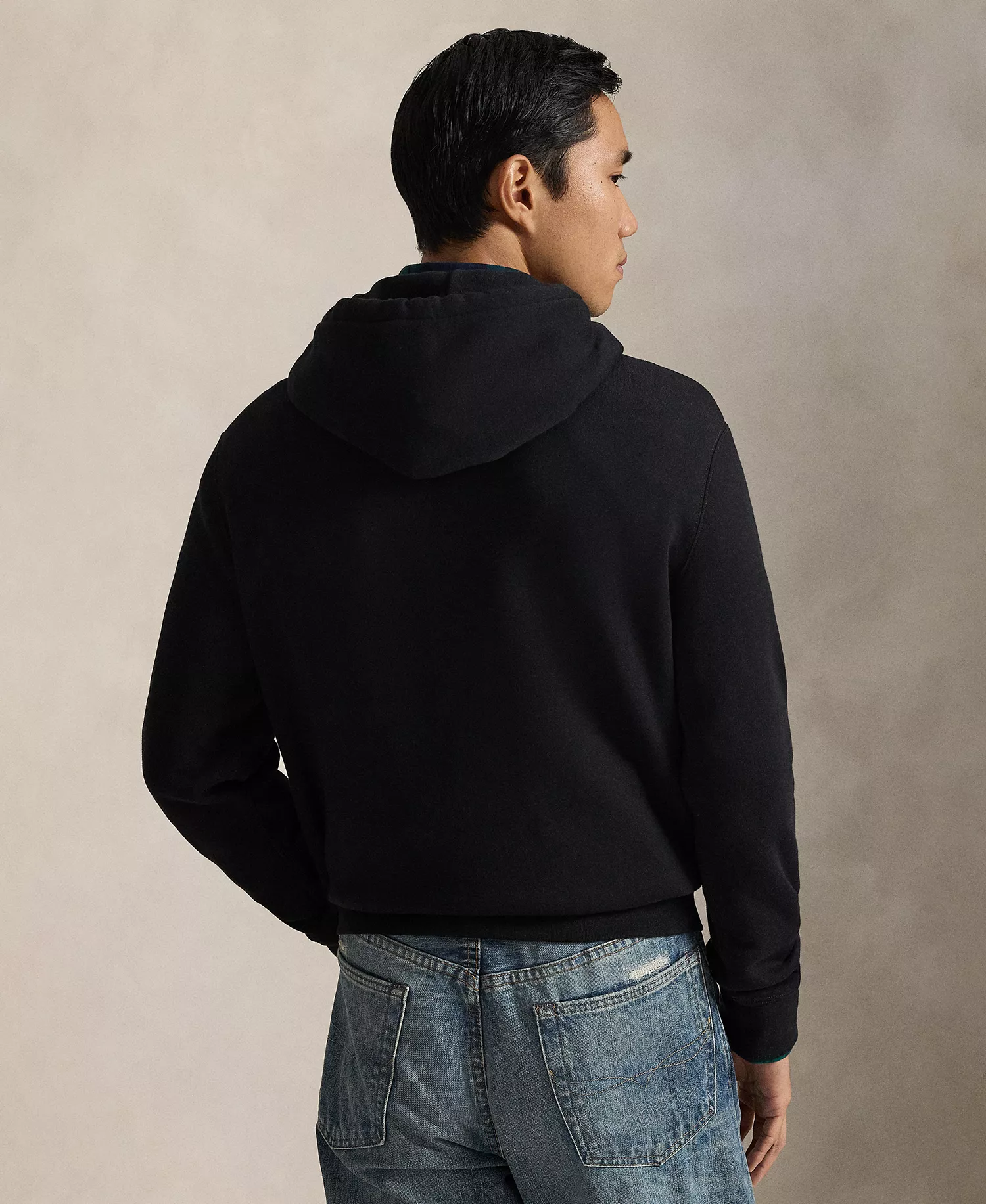 Men's Long-Sleeve Bear Fleece Hoodie - Polo Black - L