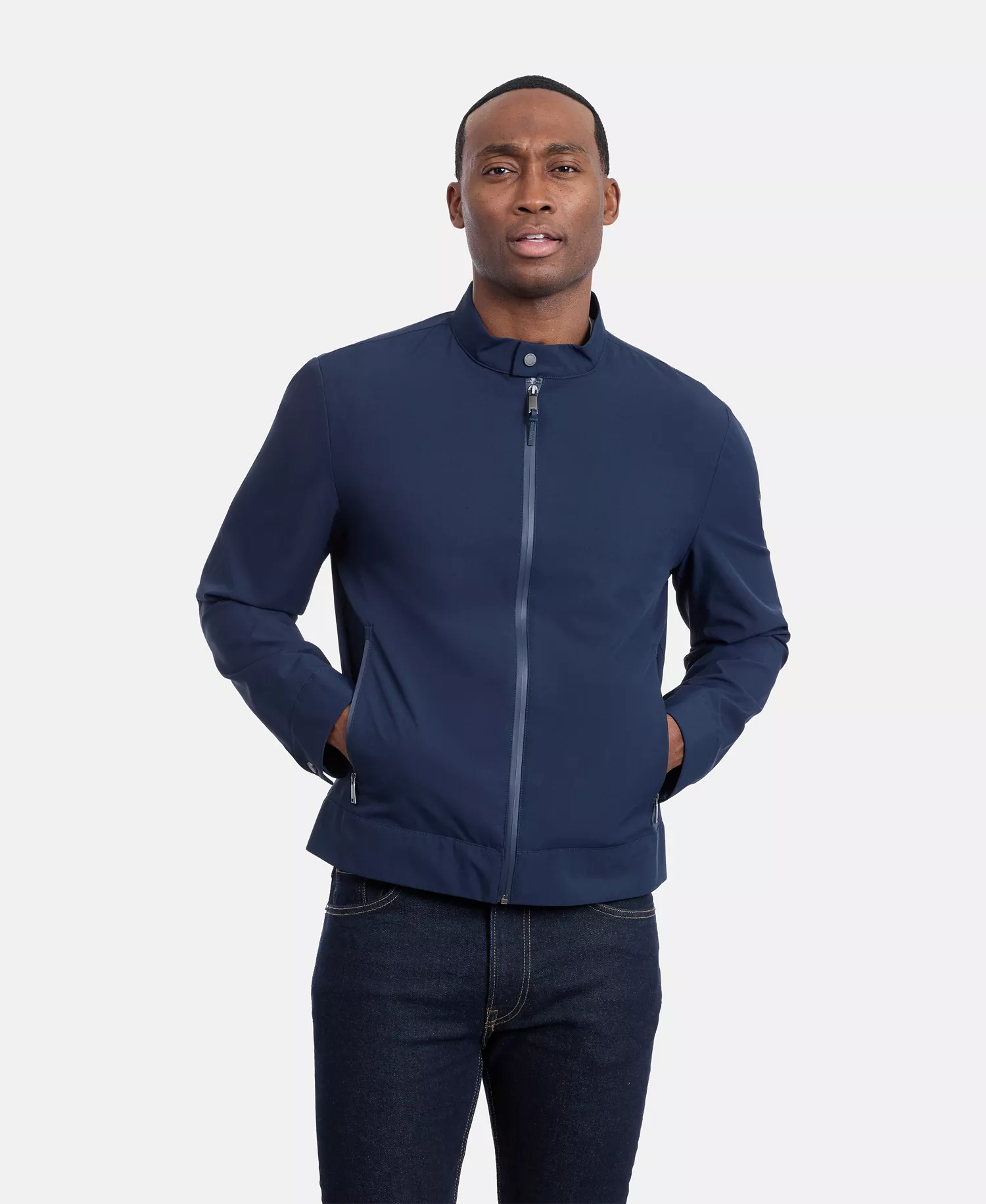 Men's Mesh-Lined Golf Jacket - Dark Sapphire - S