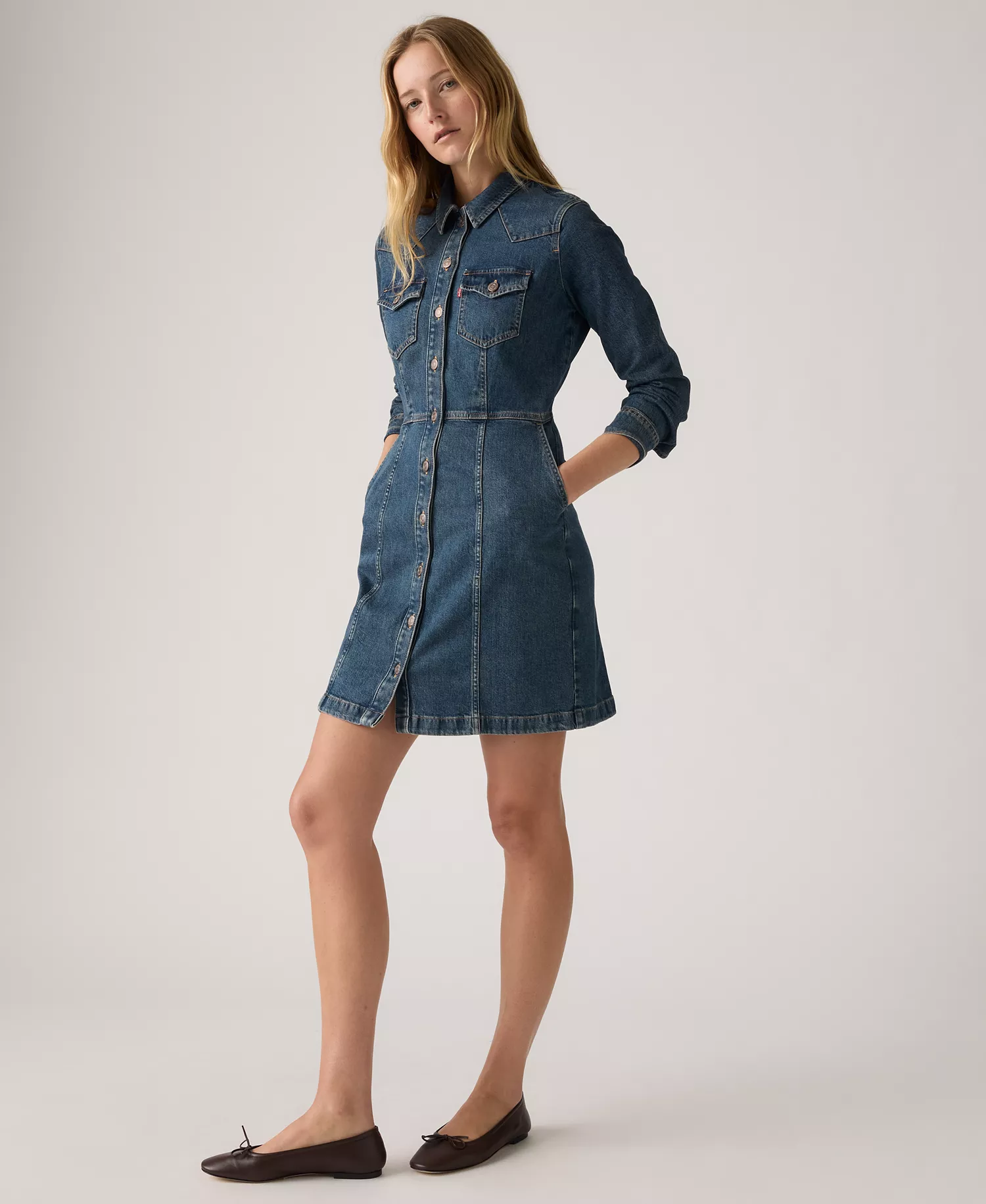 Women's Flynn Western Core Dress - Blue - S