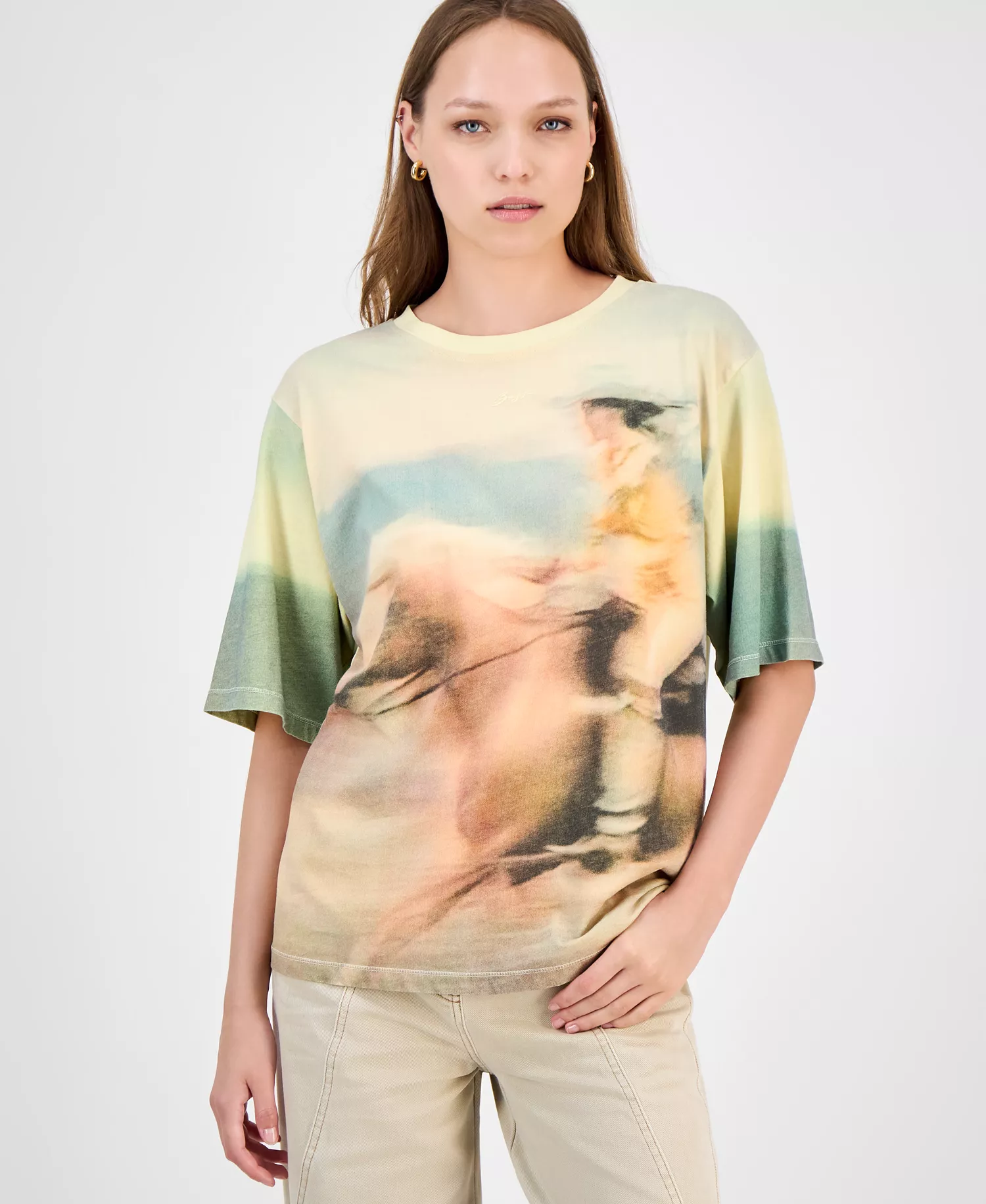 Women's Cowboy Graphic T-Shirt - Lt/pas Yel - XS