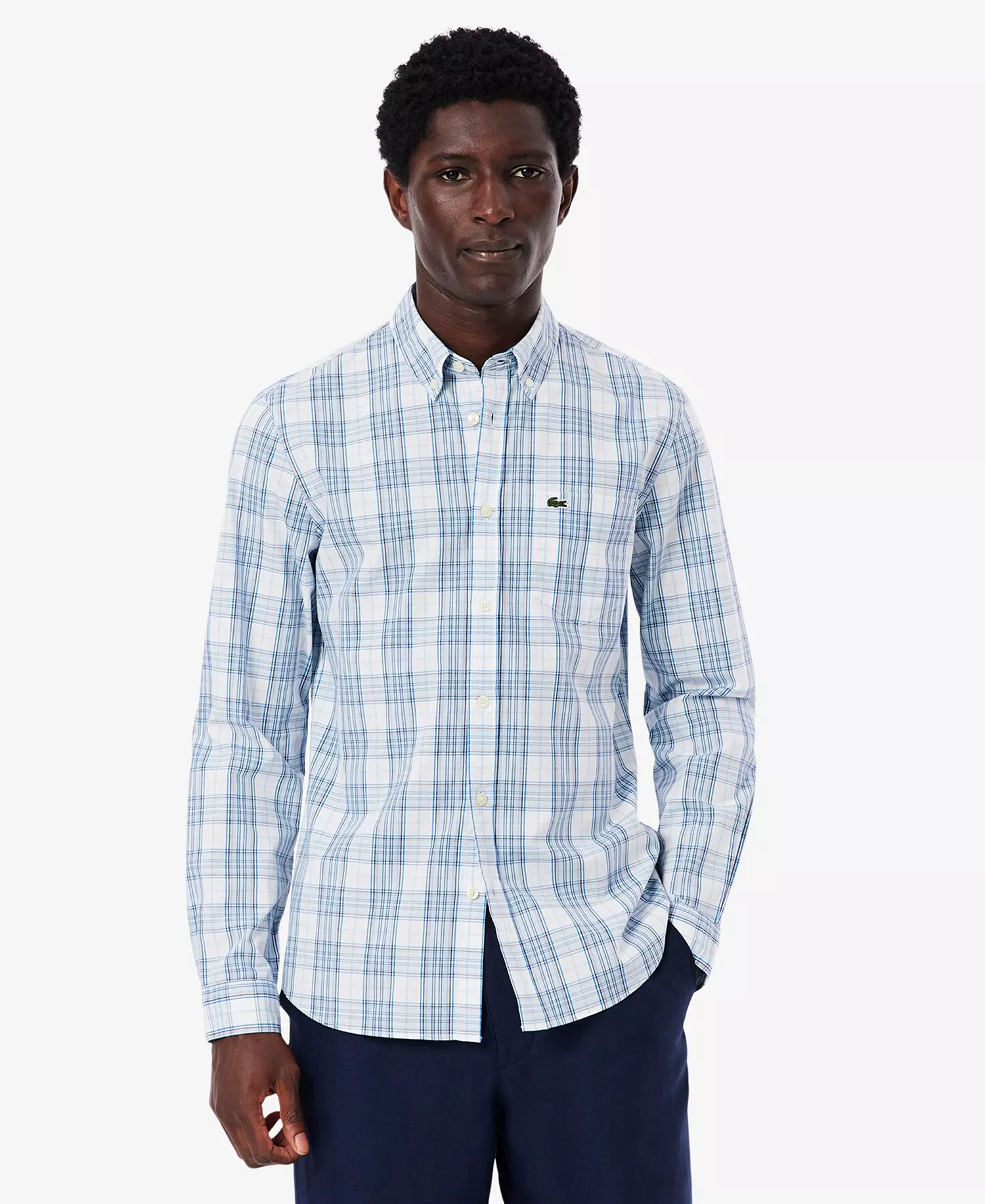 LONG SLEEVED CASUAL - Cgi-White/Overview-Gipsy Blue - 2XL