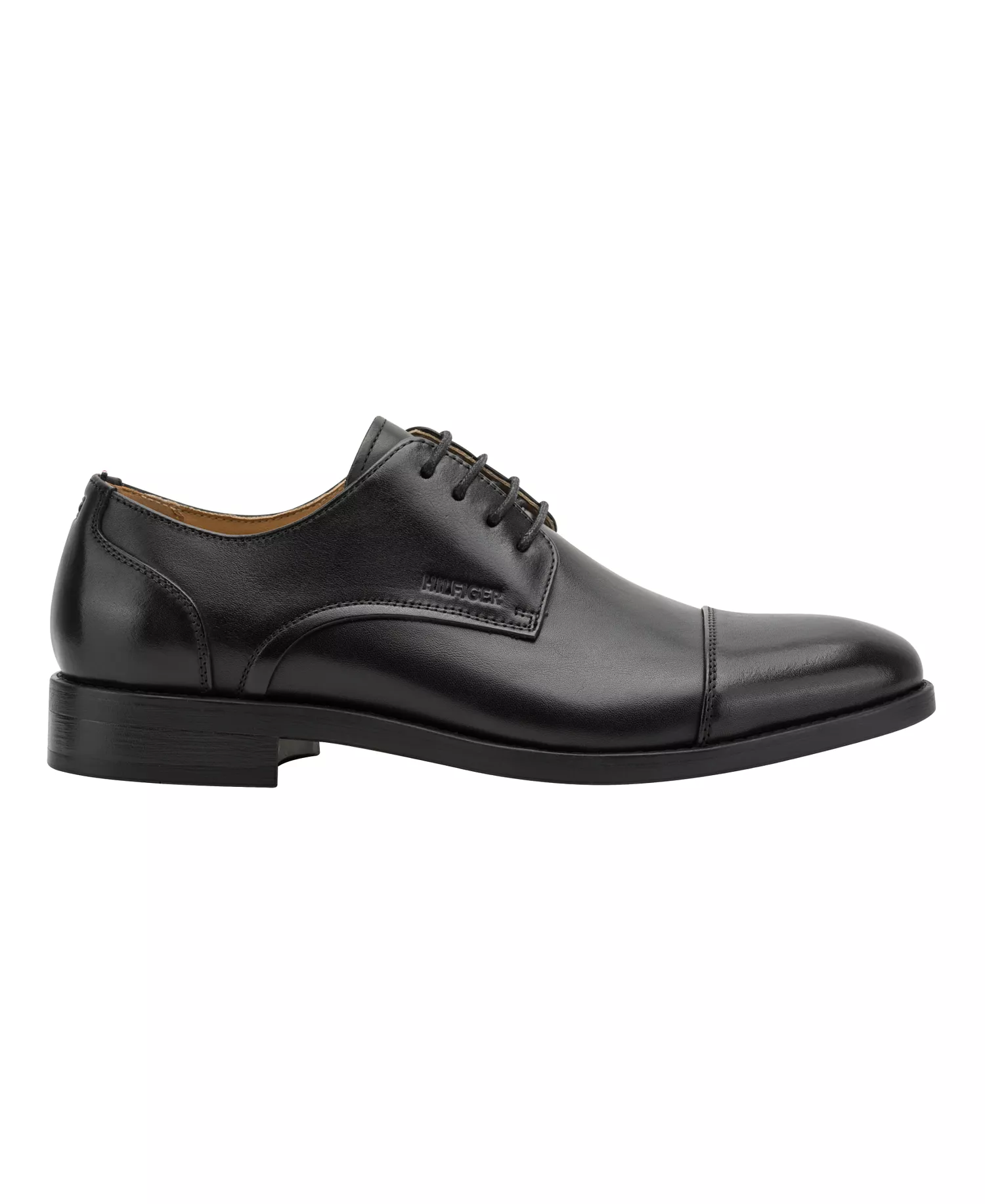 Men's Creagan Leather Derby Dress Shoes - Black Leather - 10.5M
