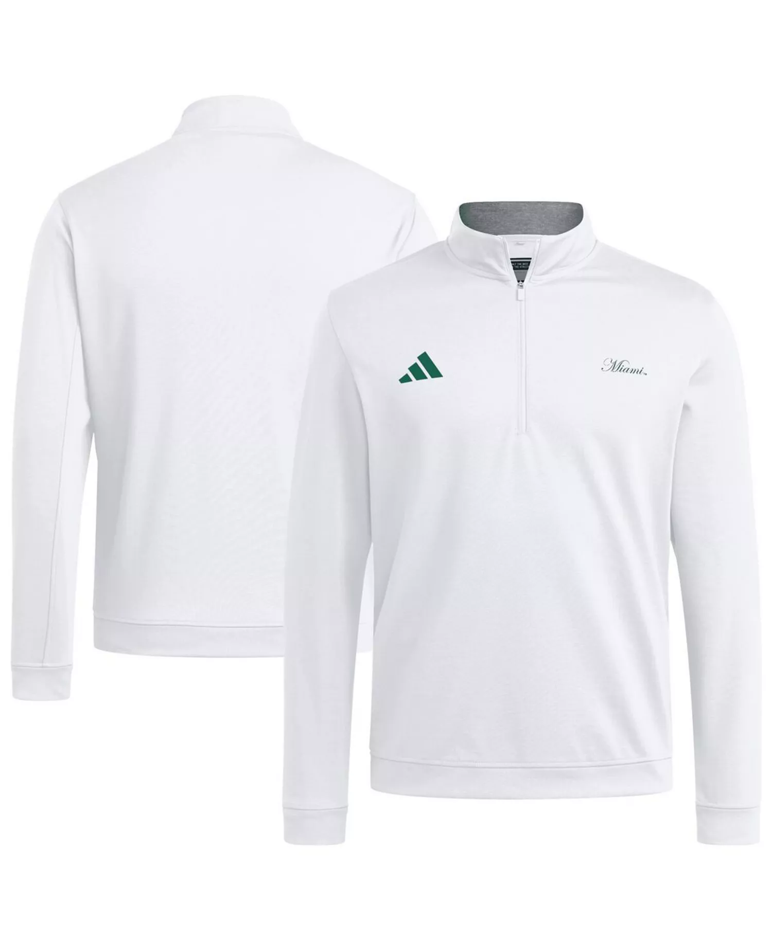 Men's White Miami Hurricanes Elevated Quarter-Zip Jacket - White - 2XL