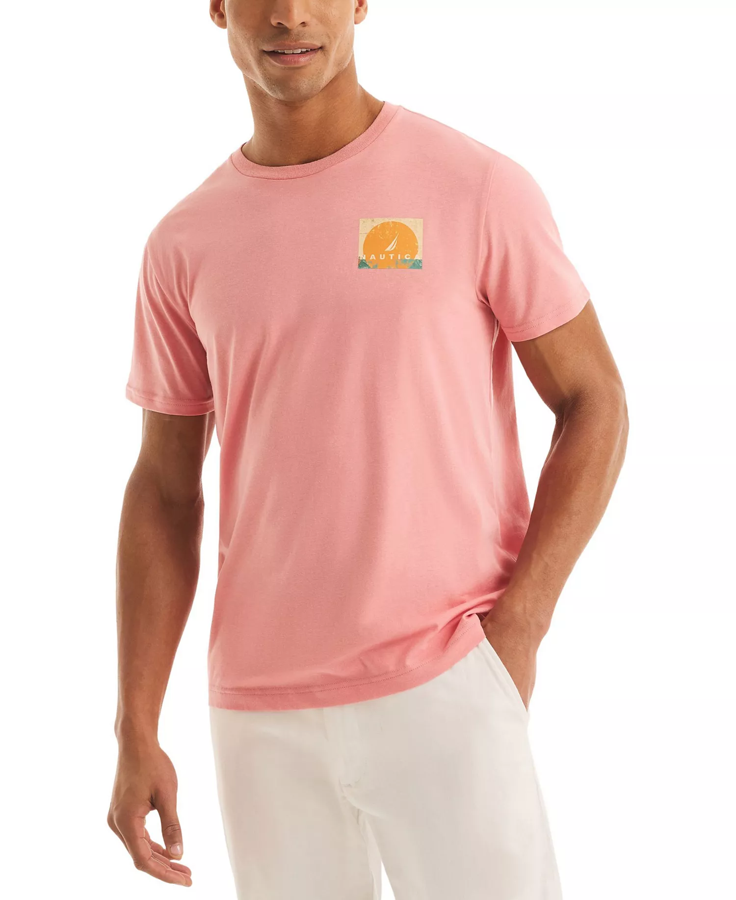 Men's Short-Sleeve Land And Sea T-Shirt - Mauve Glow - L