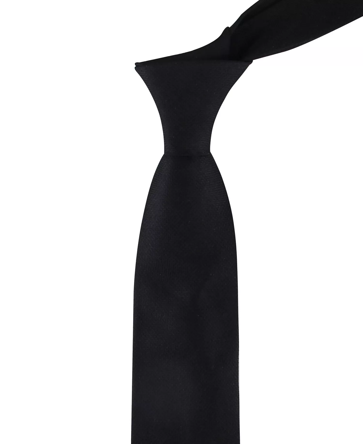 Men's Solid Silk Classic Tie - Black - ONE SIZE