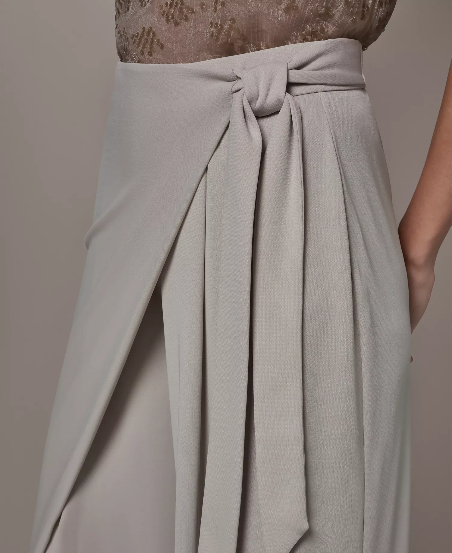 Women's Wrap Overlay Pants - Tuscan Grey - L