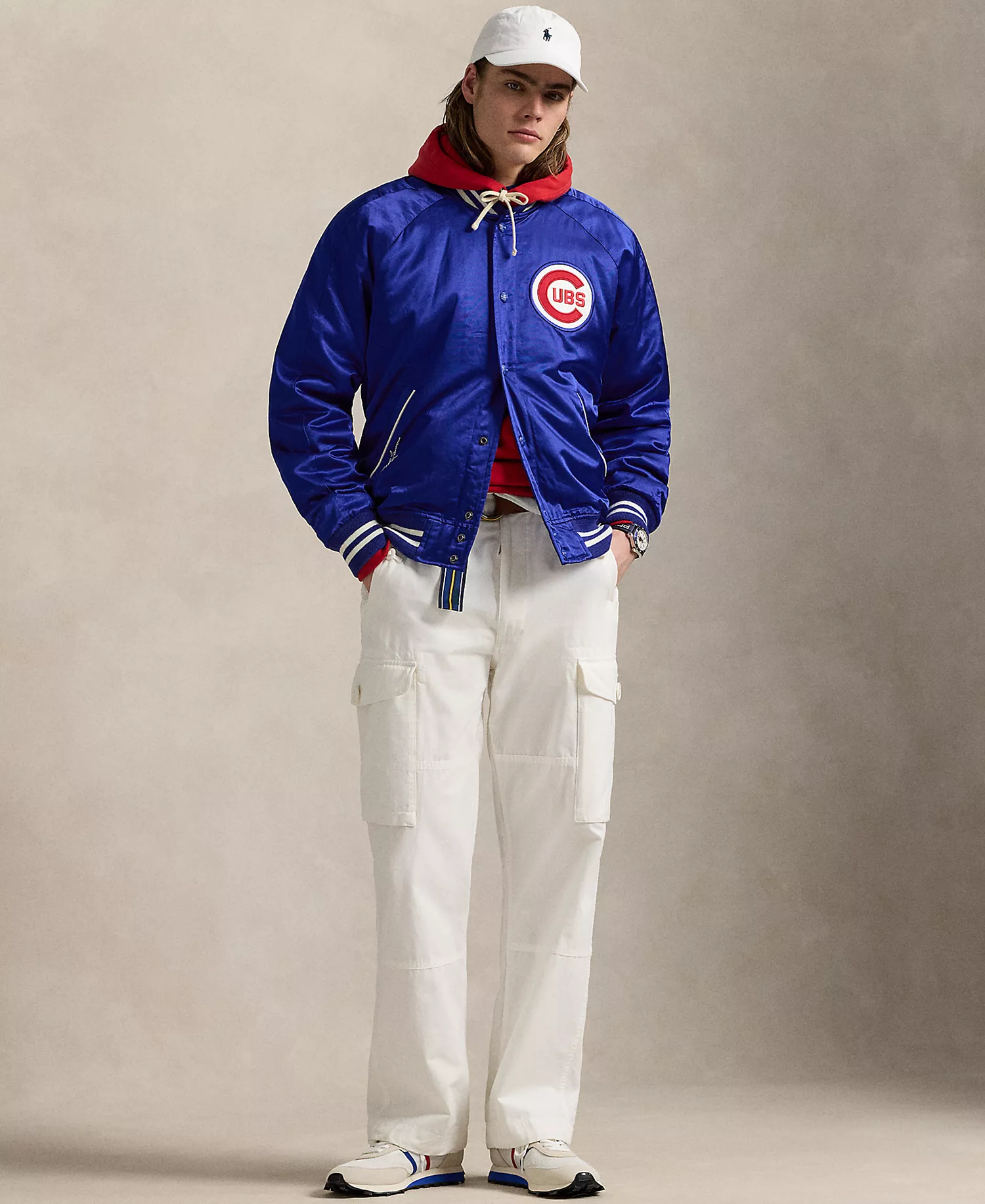 Unisex Cubs Satin Jacket - Blue - 2XL