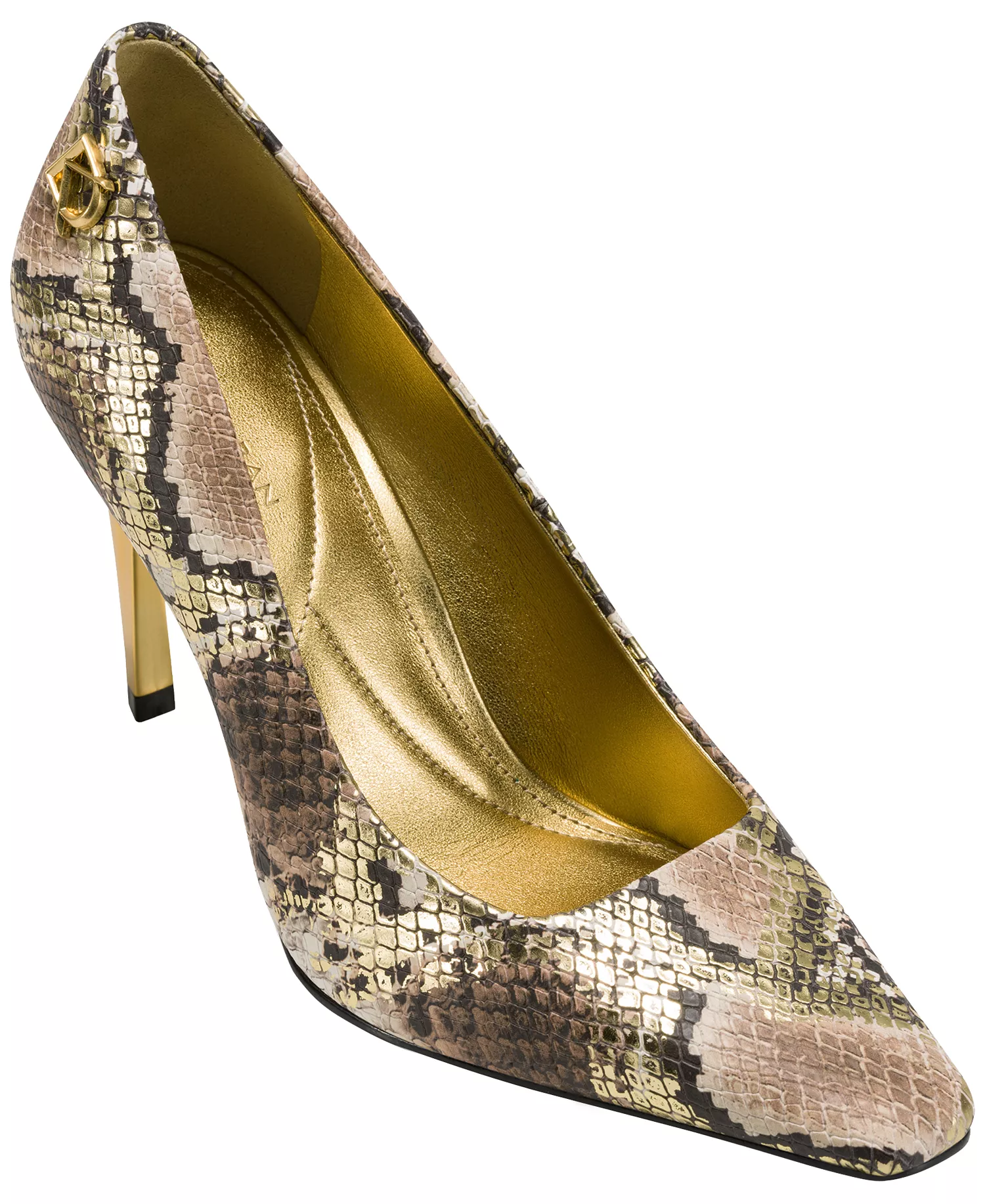 Women's Savita High Slip On Pumps - Cognac/Gold - 10M