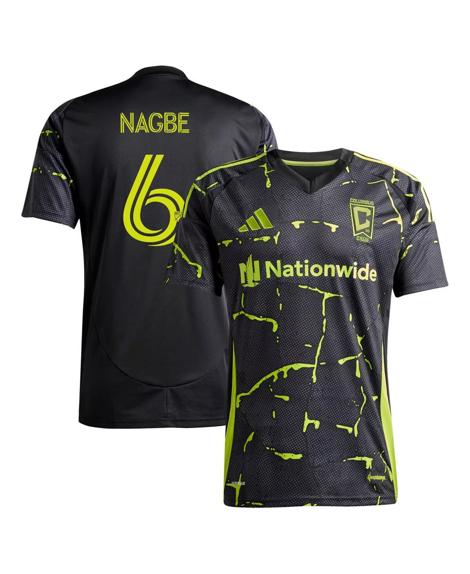 Men's Darlington Nagbe Black Columbus Crew 2025 The Goosebumps Kit Replica Player Jersey - Black - 2XL