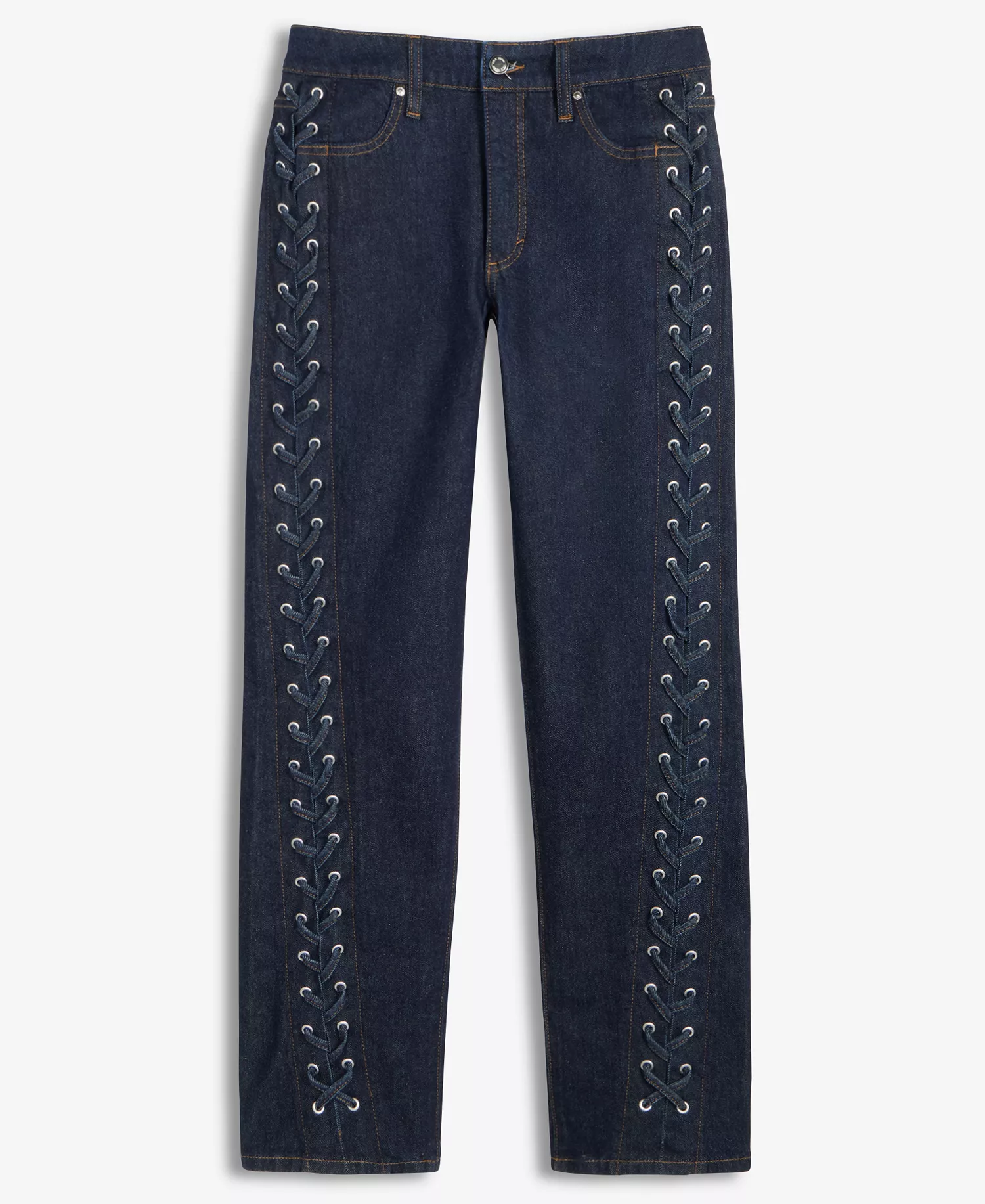 Women's Lace-Up Straight-Leg Jeans, Macy's Exclusive - Hudson Wash - 0