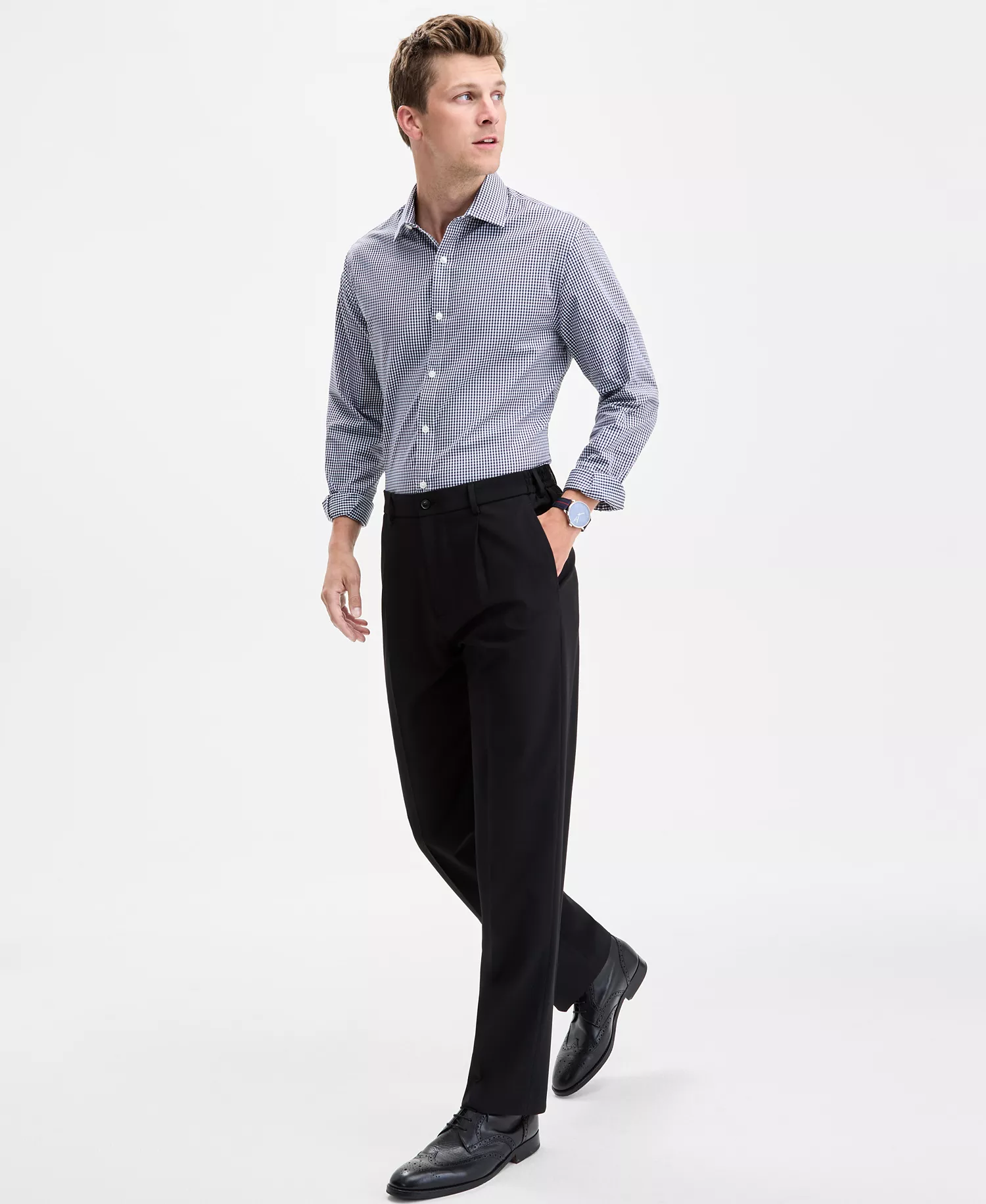 Men's Modern-Fit Dean Solid Pants - Black - 29 - 34