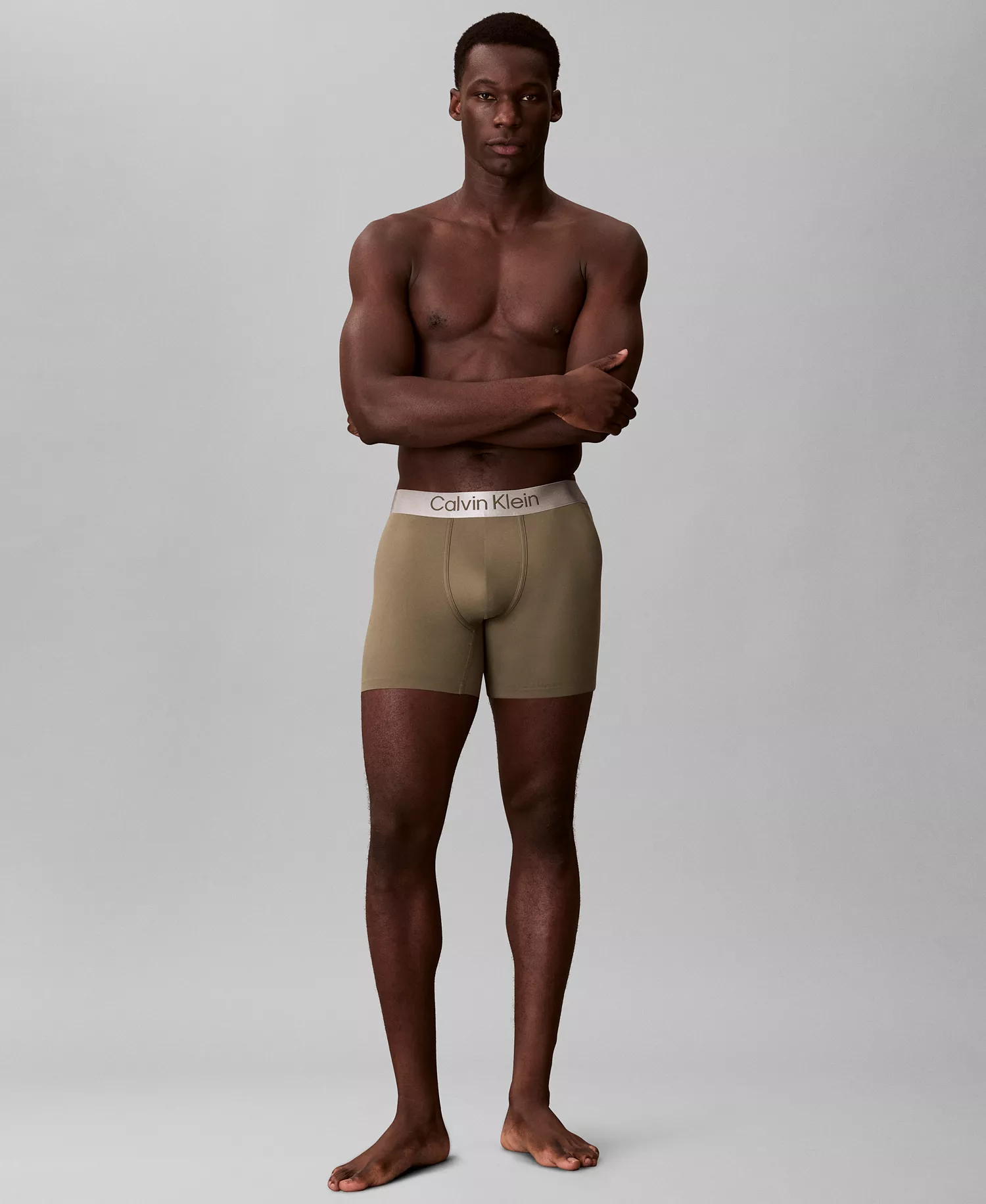 Men's Brushed Microfiber Stretch Boxer Brief - Brush Green - L