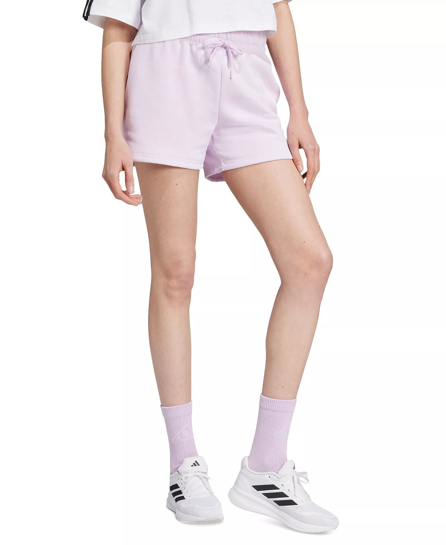 Women's Essentials Small Logo Terry Shorts - Icelav/bli - XL
