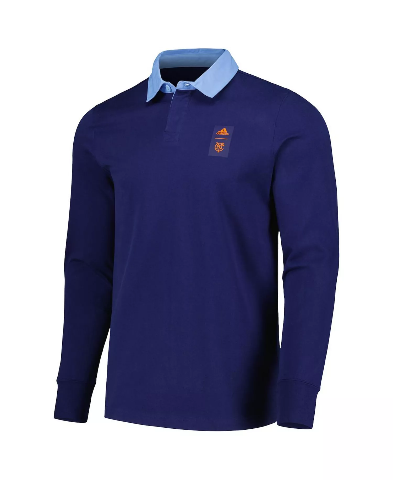 Men's 2023 Player Navy New York City FC Travel Long Sleeve Polo Shirt - Navy - S