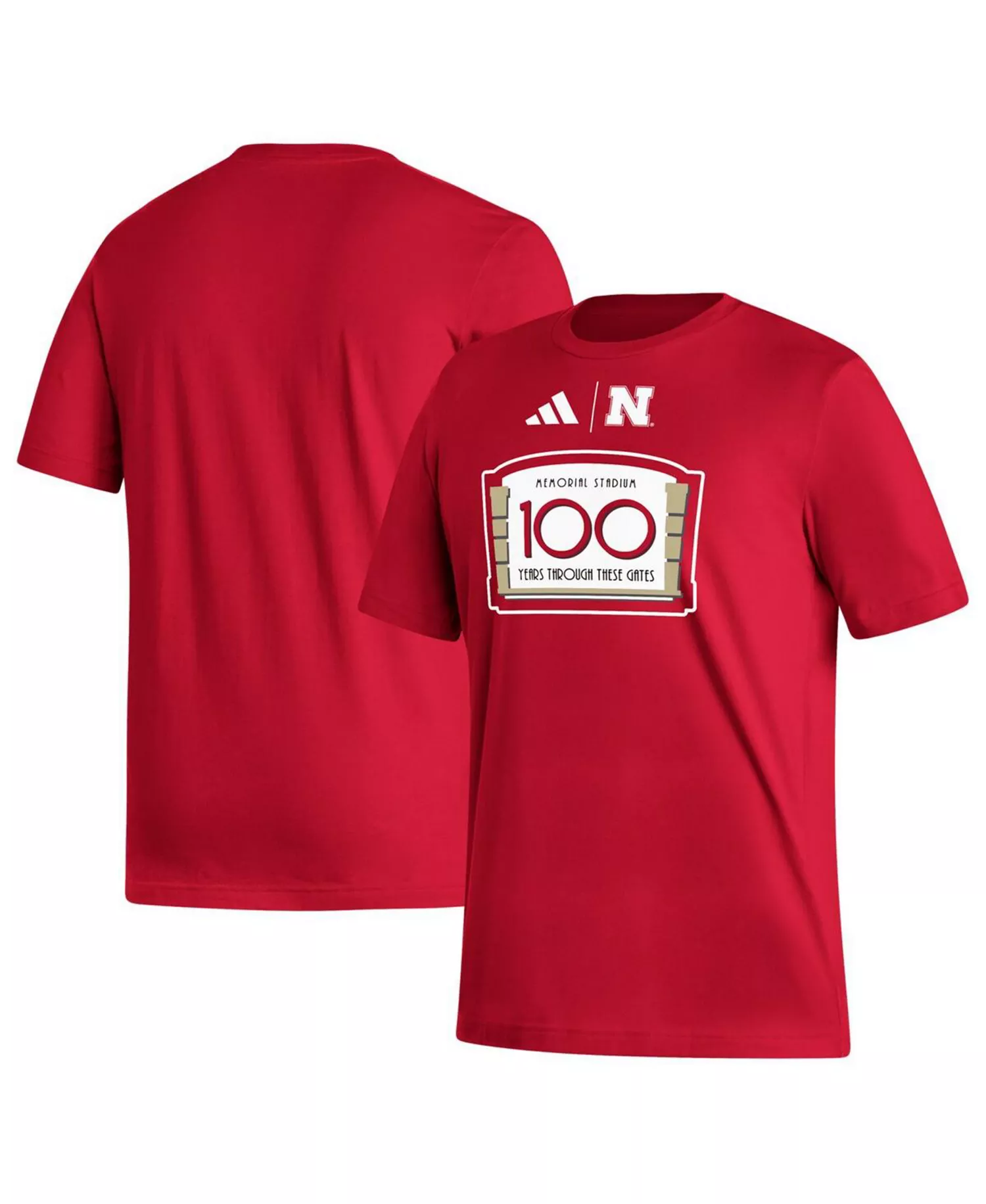 Men's Scarlet Nebraska Huskers Memorial Stadium 100th Anniversary Sideline Strategy Fresh T-shirt - Scarlet - M