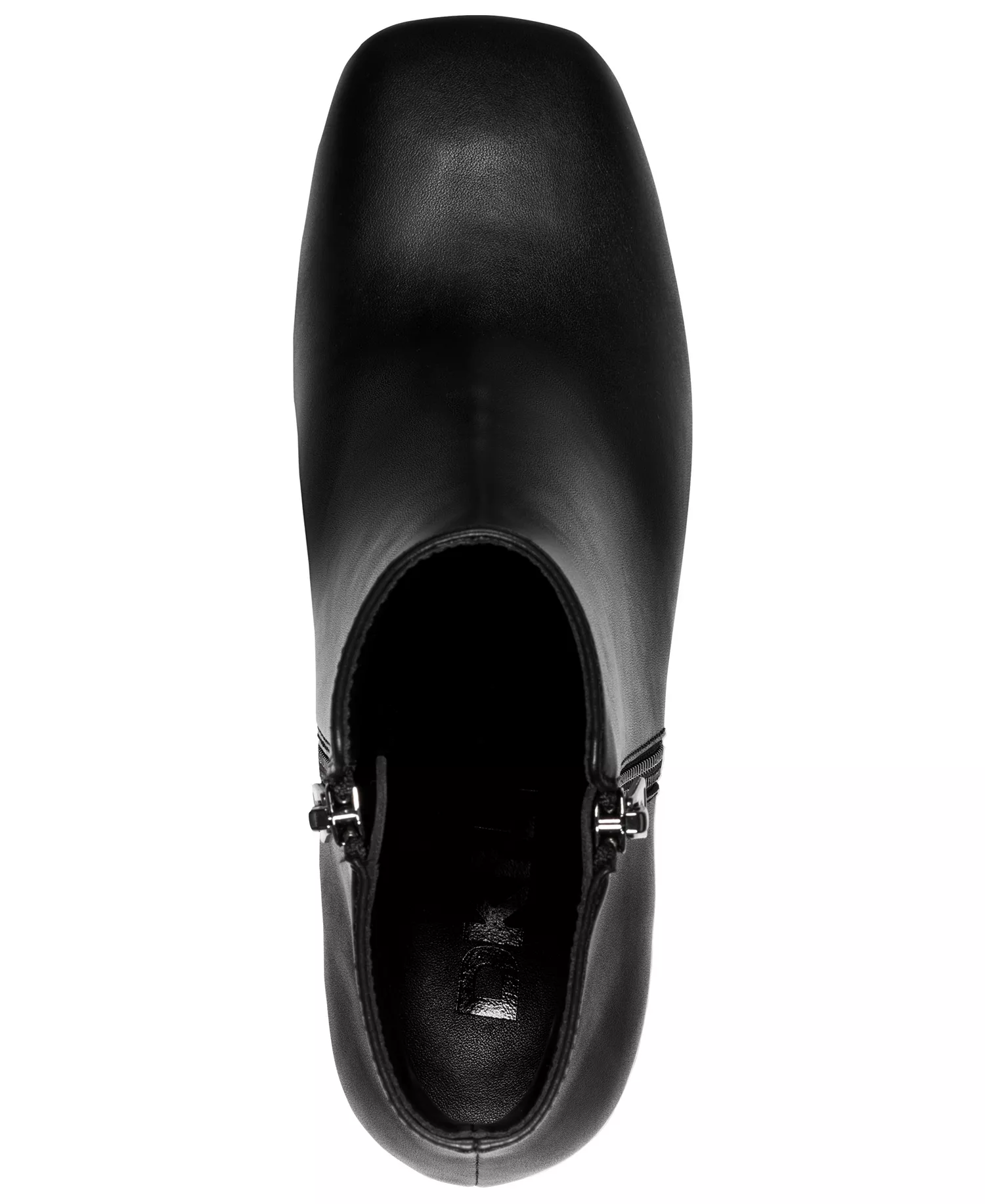 Women's Kylah Block Heel Booties - Black Smooth Leather - 5.5M