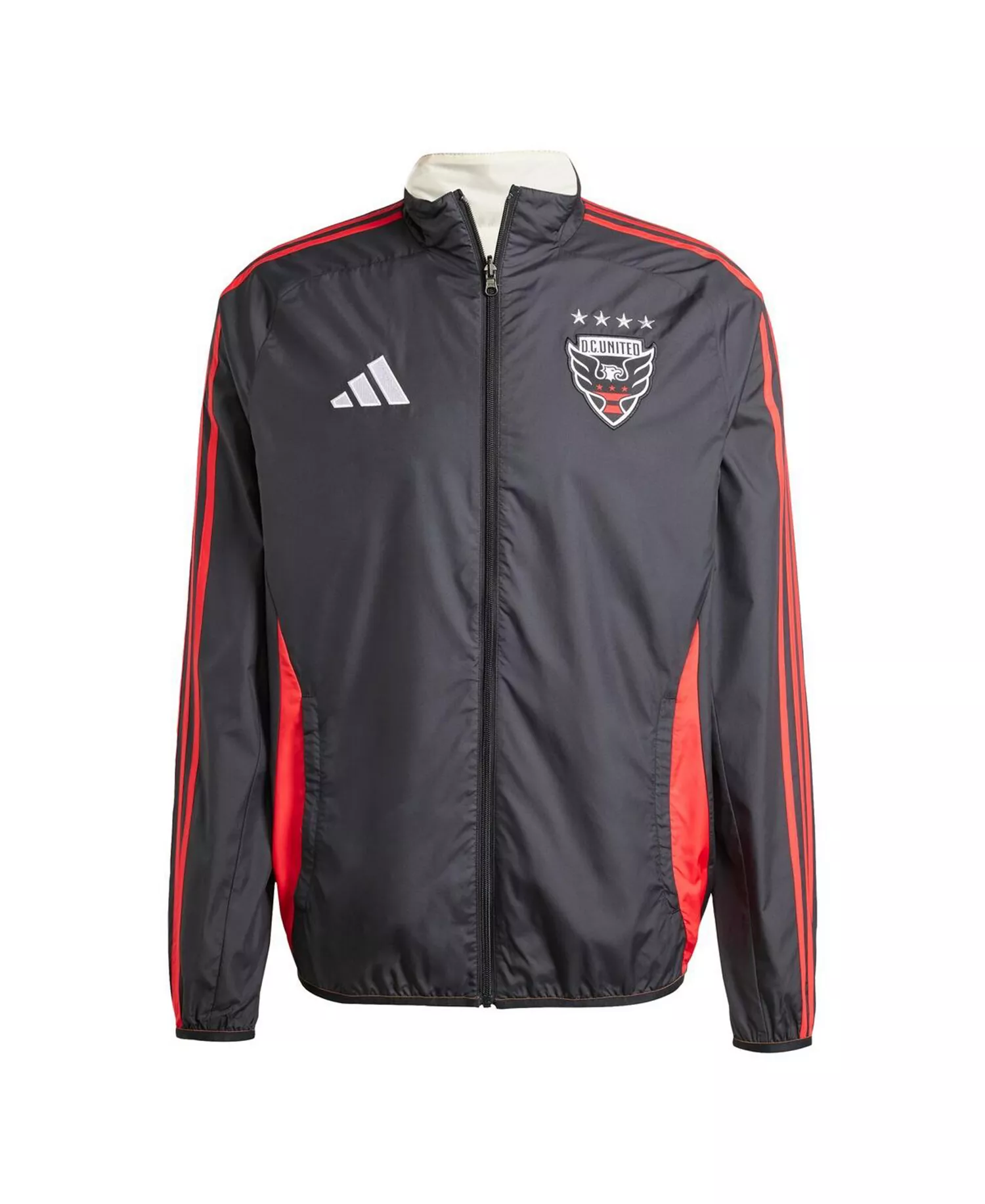 Men's Black/White D.C. United 2025 Anthem Reversible Full-Zip Jacket - Black, White - 2XL