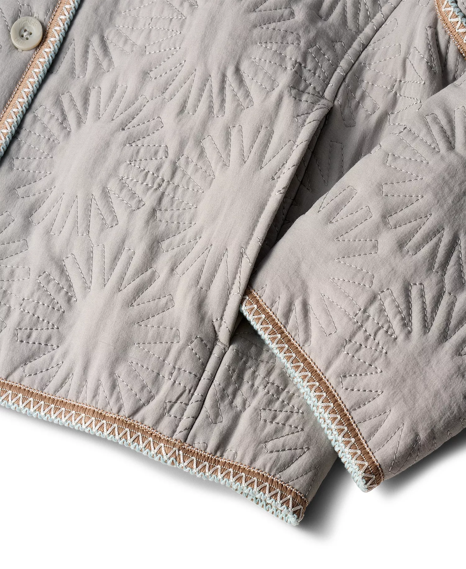 UGG Women's Regular Fit Button Closure Sun Quilted Jacket - Light Gray - L