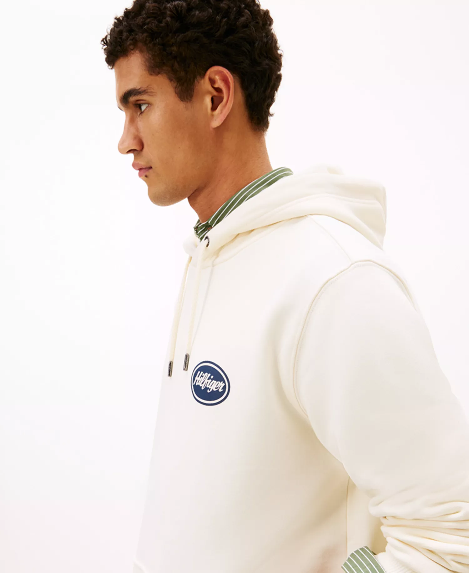 Men's Regular-Fit Service Station Hoodie - Ivory Petal - L