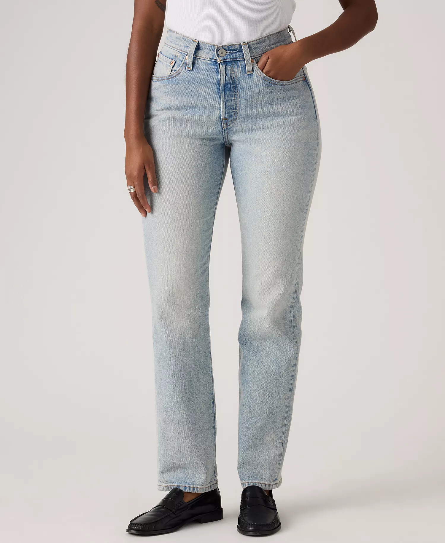Women's 501 Curve High-Rise Straight-Leg Jeans - Heart Music No Dx - 24